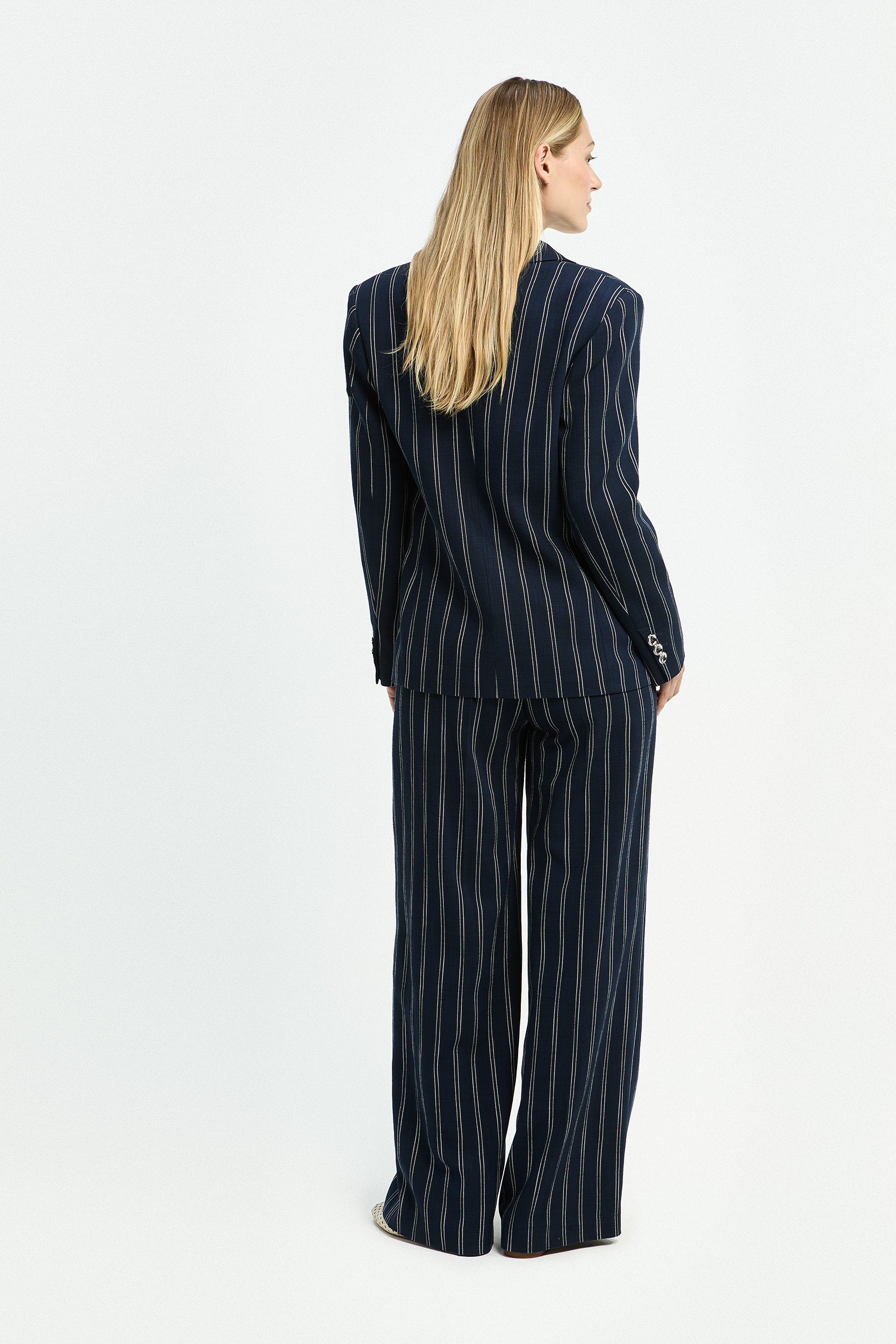 Blazer met elegante krijtstrepen