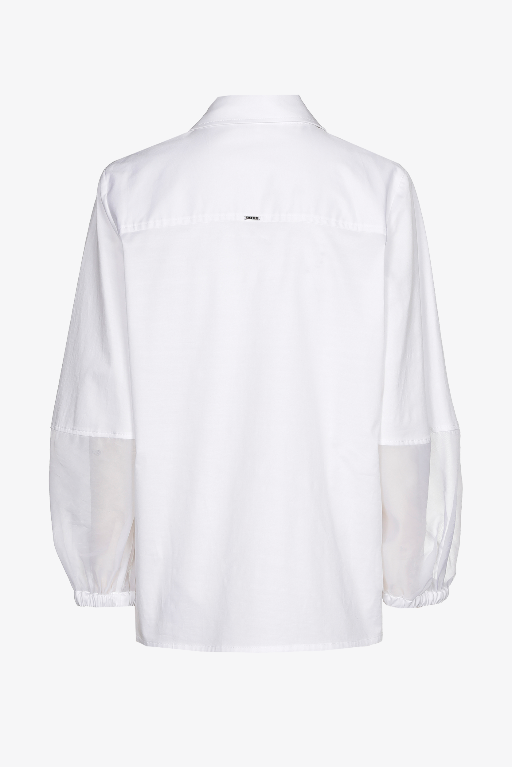 Blouse met organza mouwen