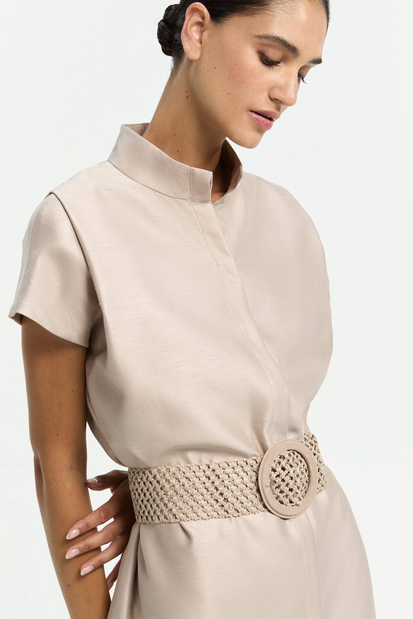 Kleid mit luxuriöser Seidenoptik