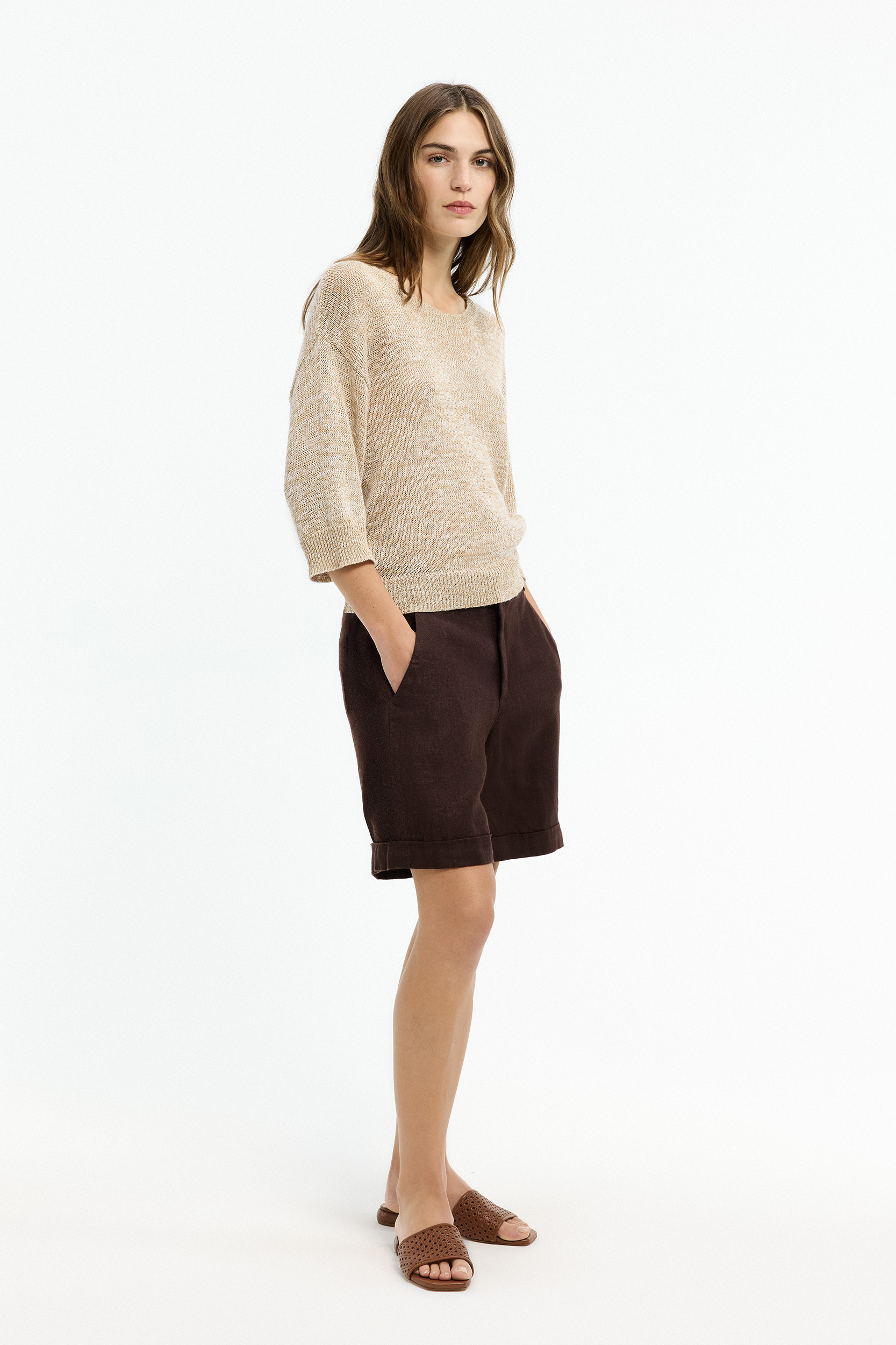 Linen shorts