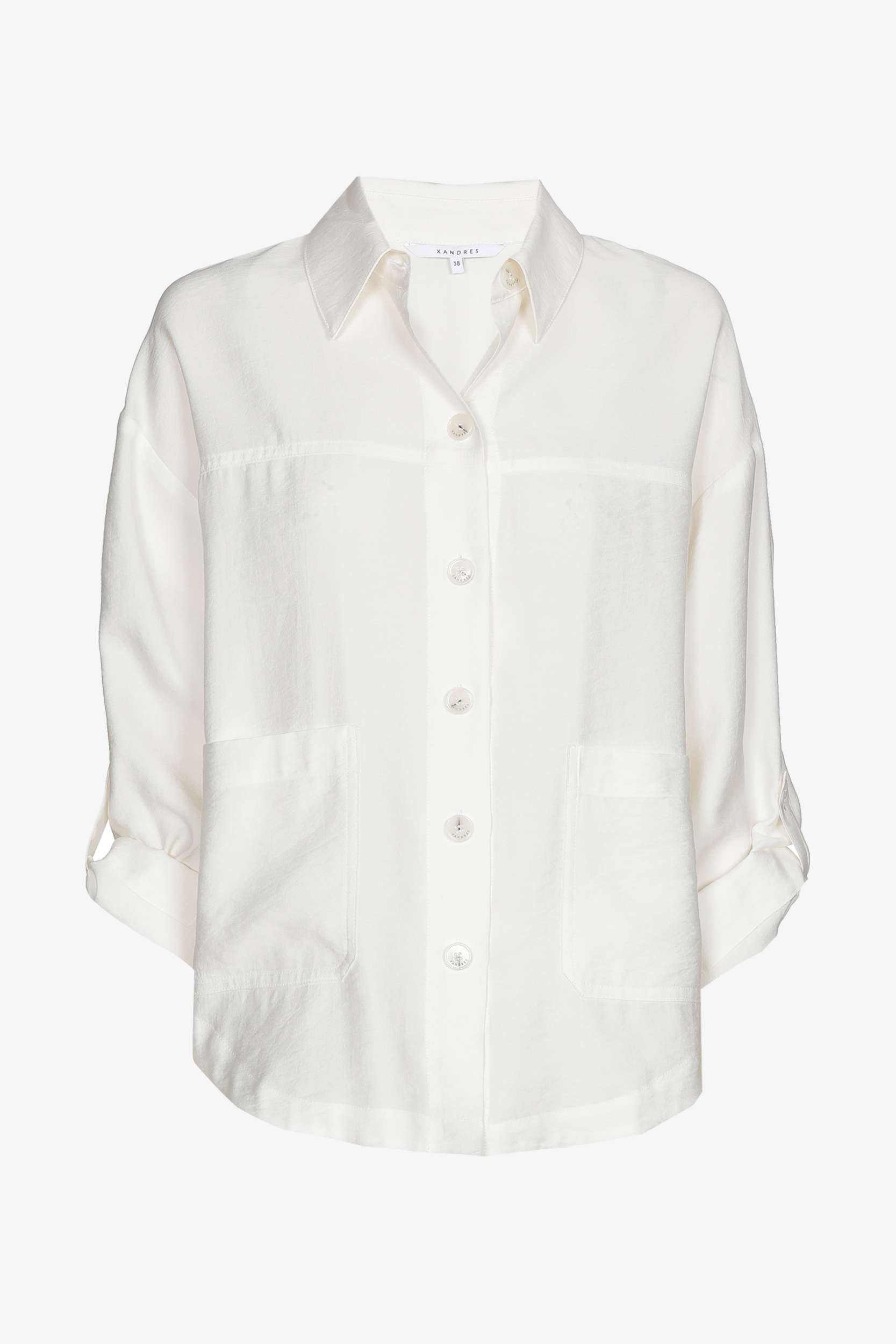 Overhemd met opgestikte zakken