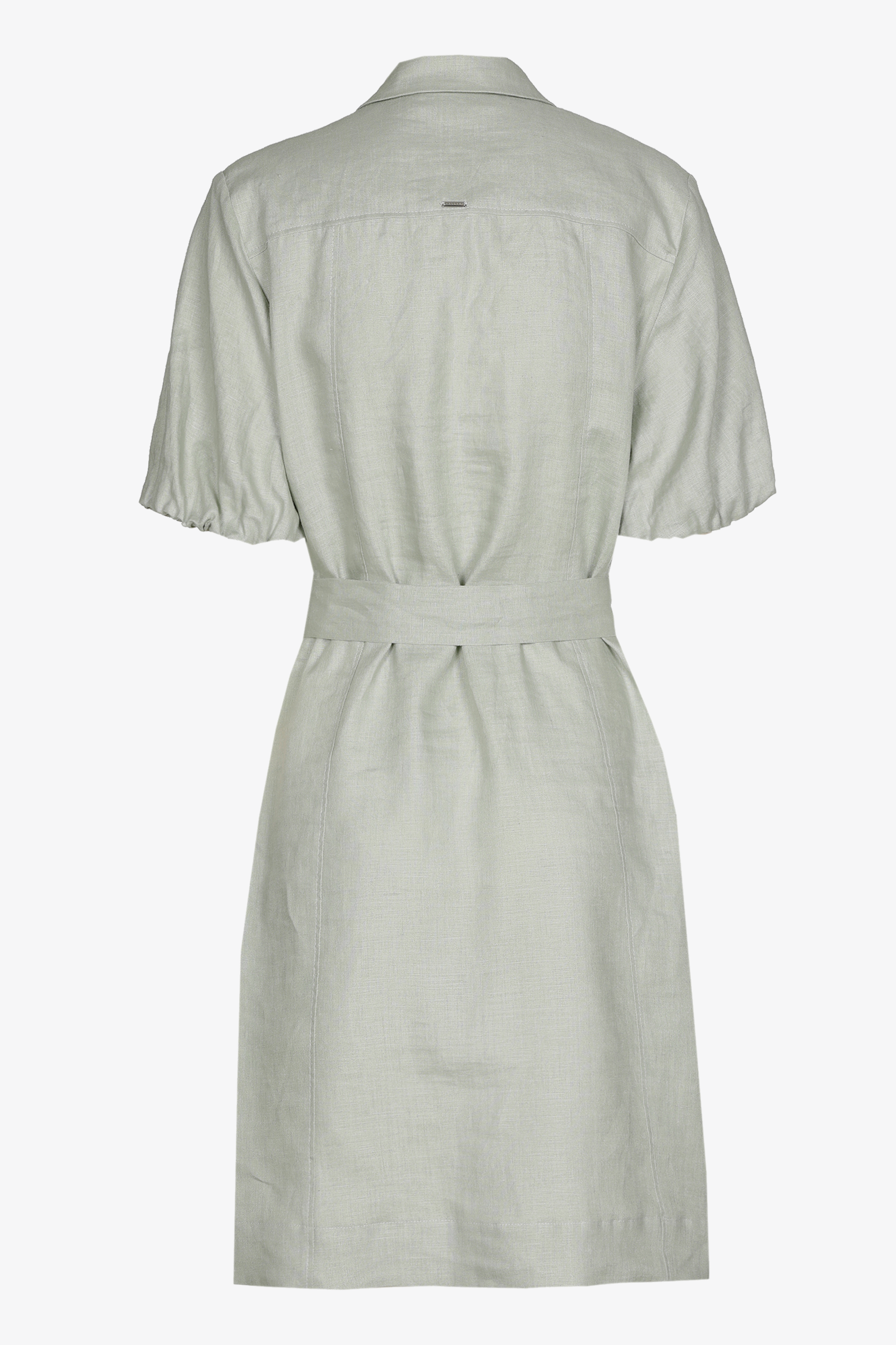 Hemdblusenkleid aus Leinen mit Ballonärmeln