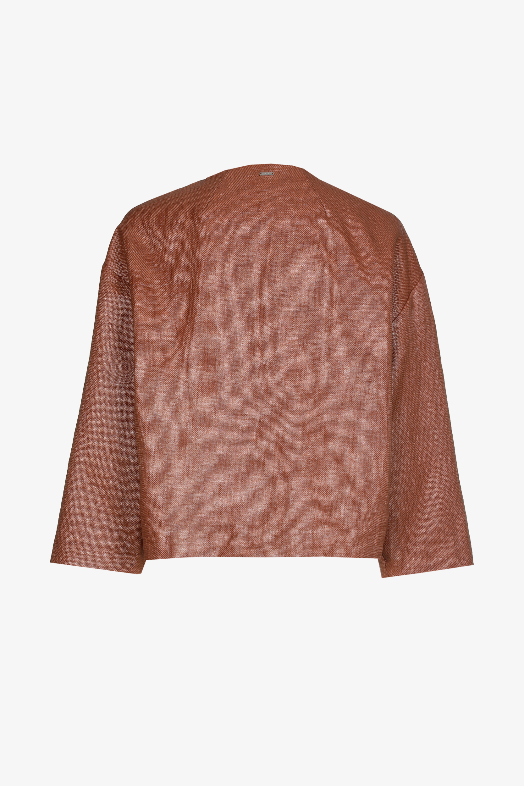 Geklede korte damesjas in raffia