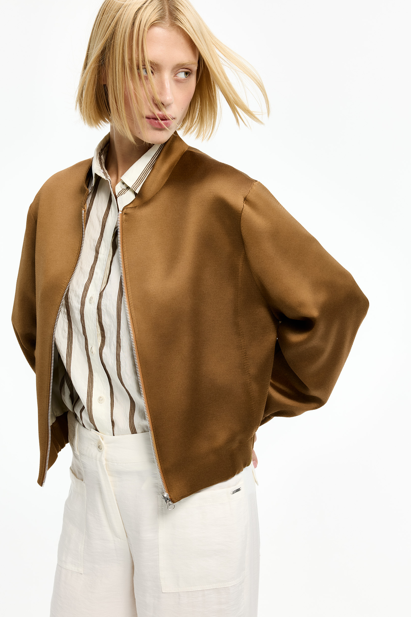 Satin-Bomberjacke