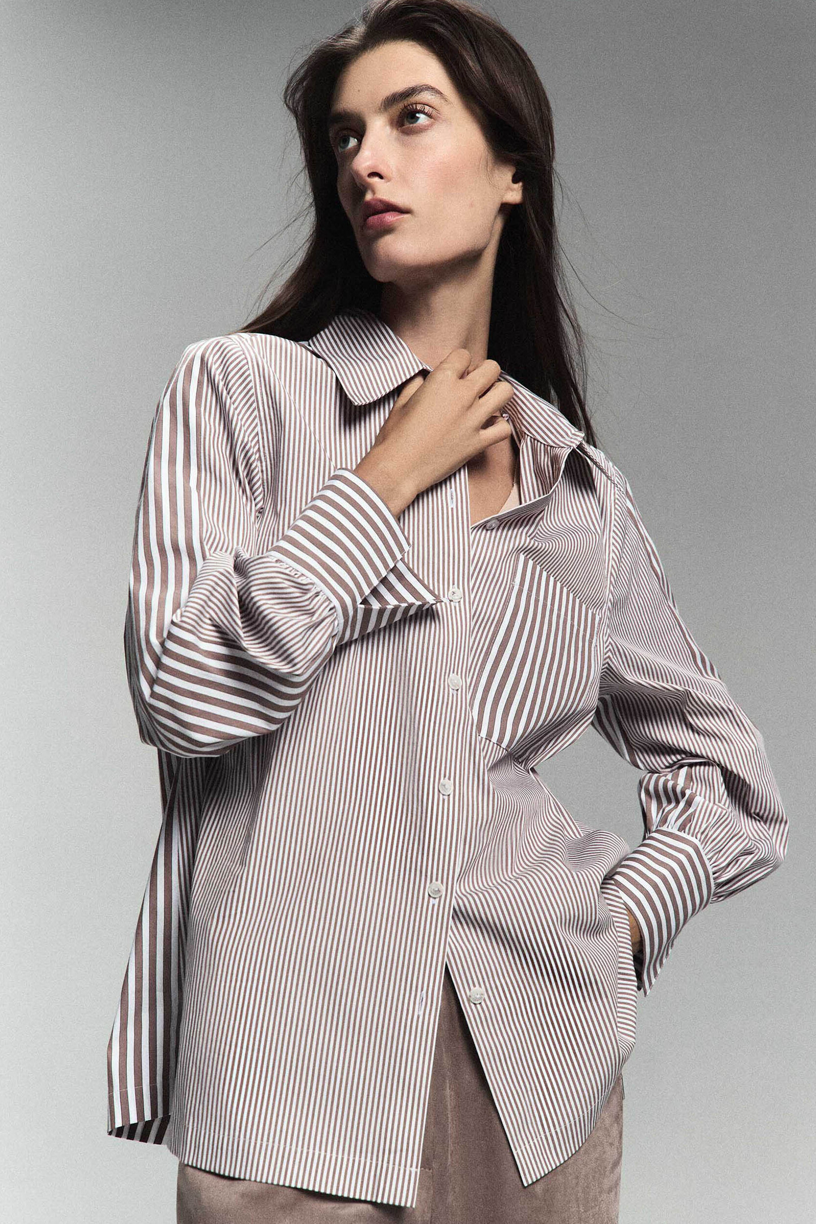 Hemdbluse mit Doppelstreifen