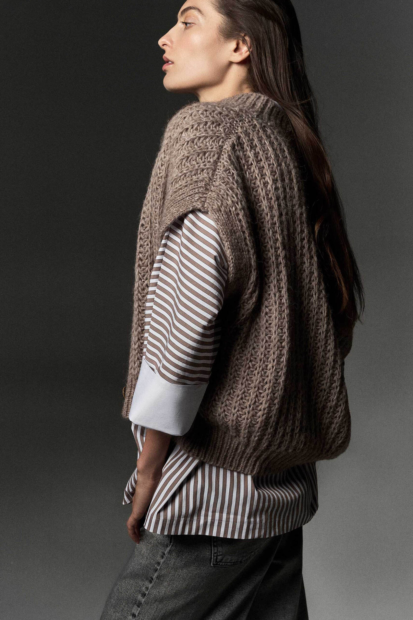 Chemisier contrasté