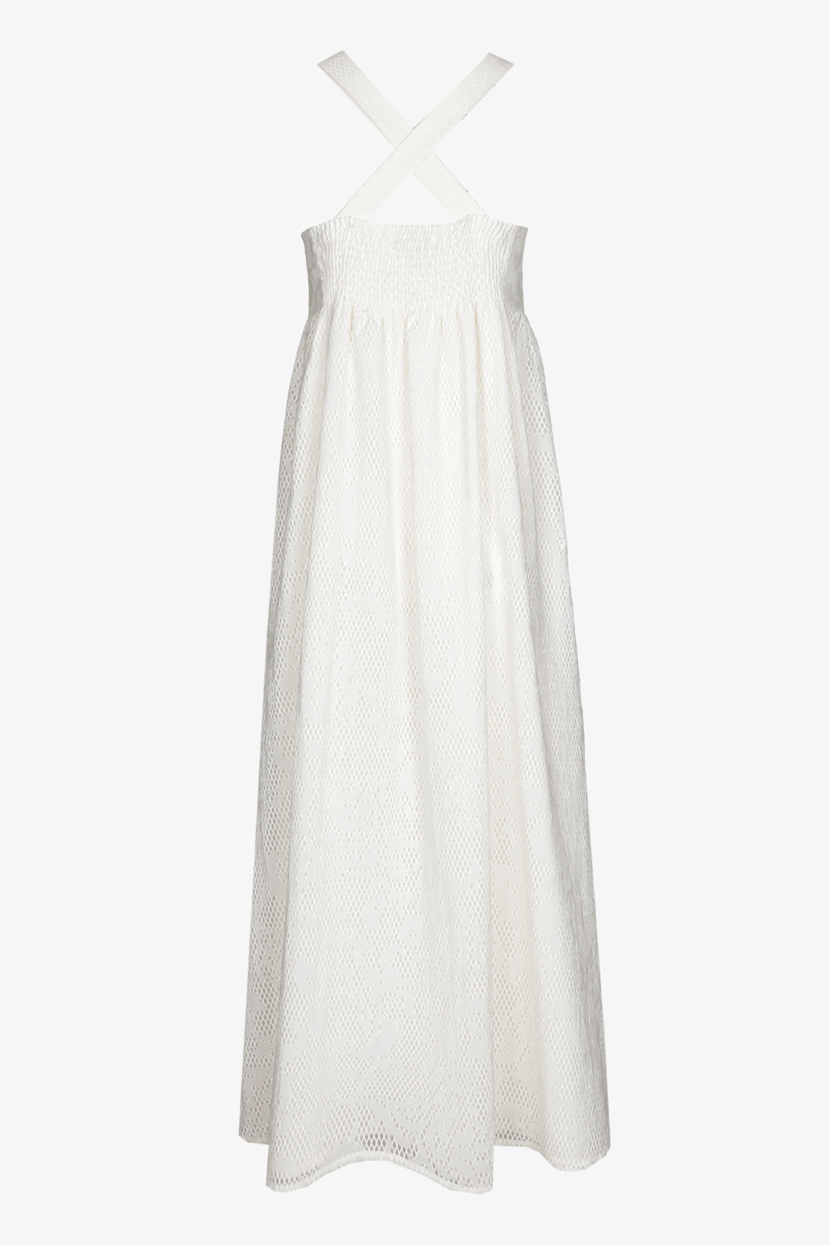 Langes Kleid in Spitzenoptik