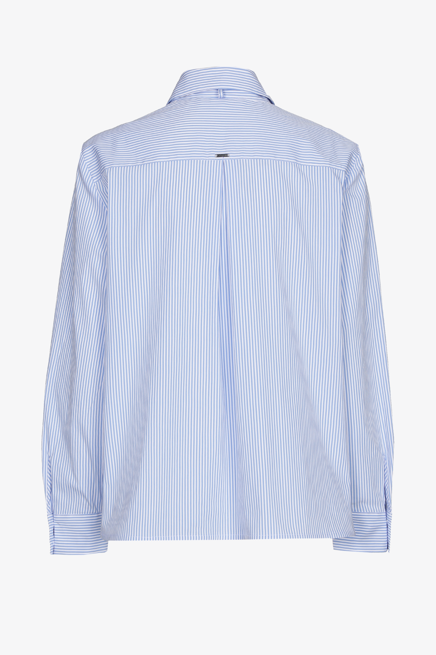 Gestreepte blouse met afneembaar striklint