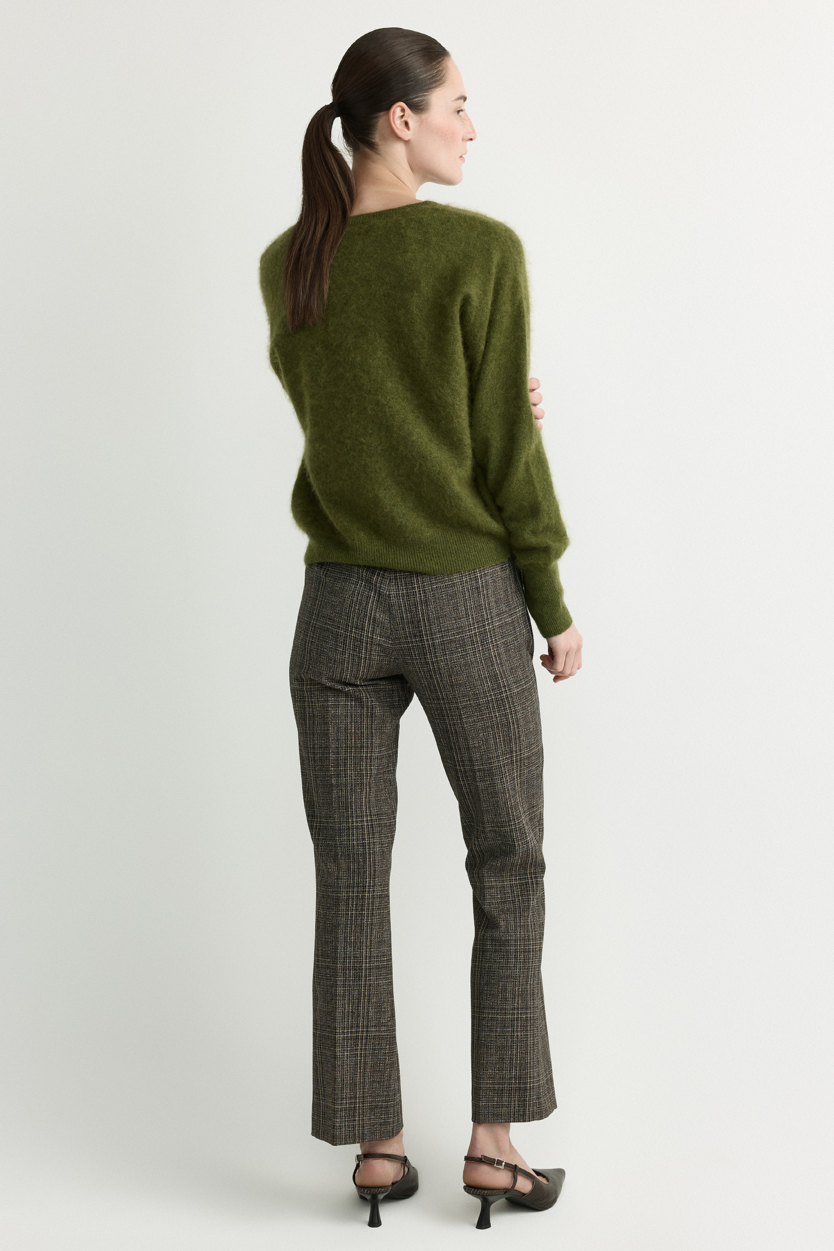 Geruite broek met smalle pijpen