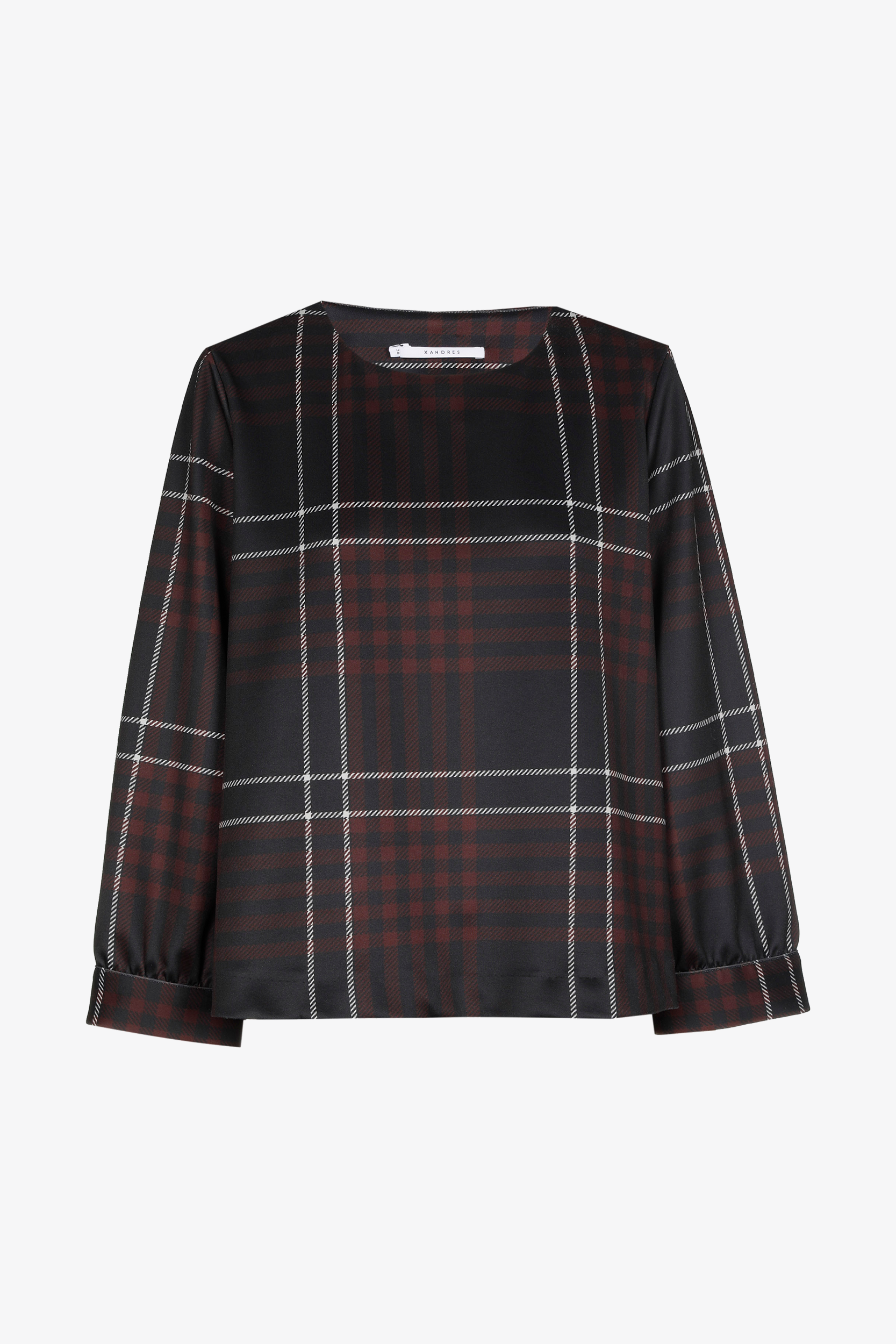 Blouse with checks