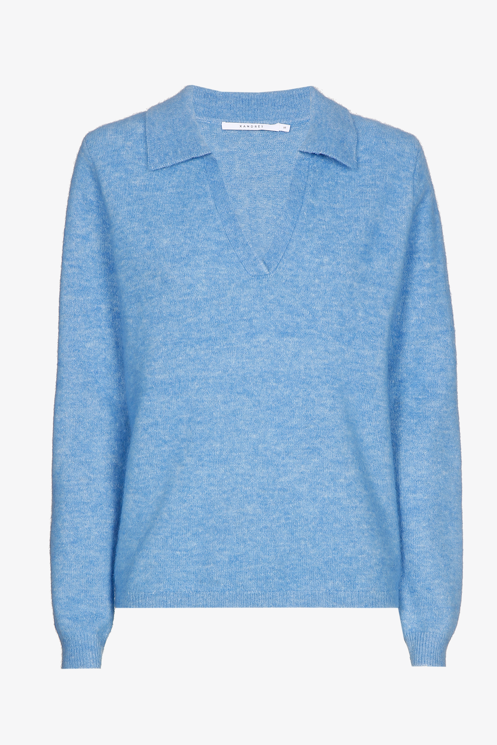 Polo jumper in alpaca blend