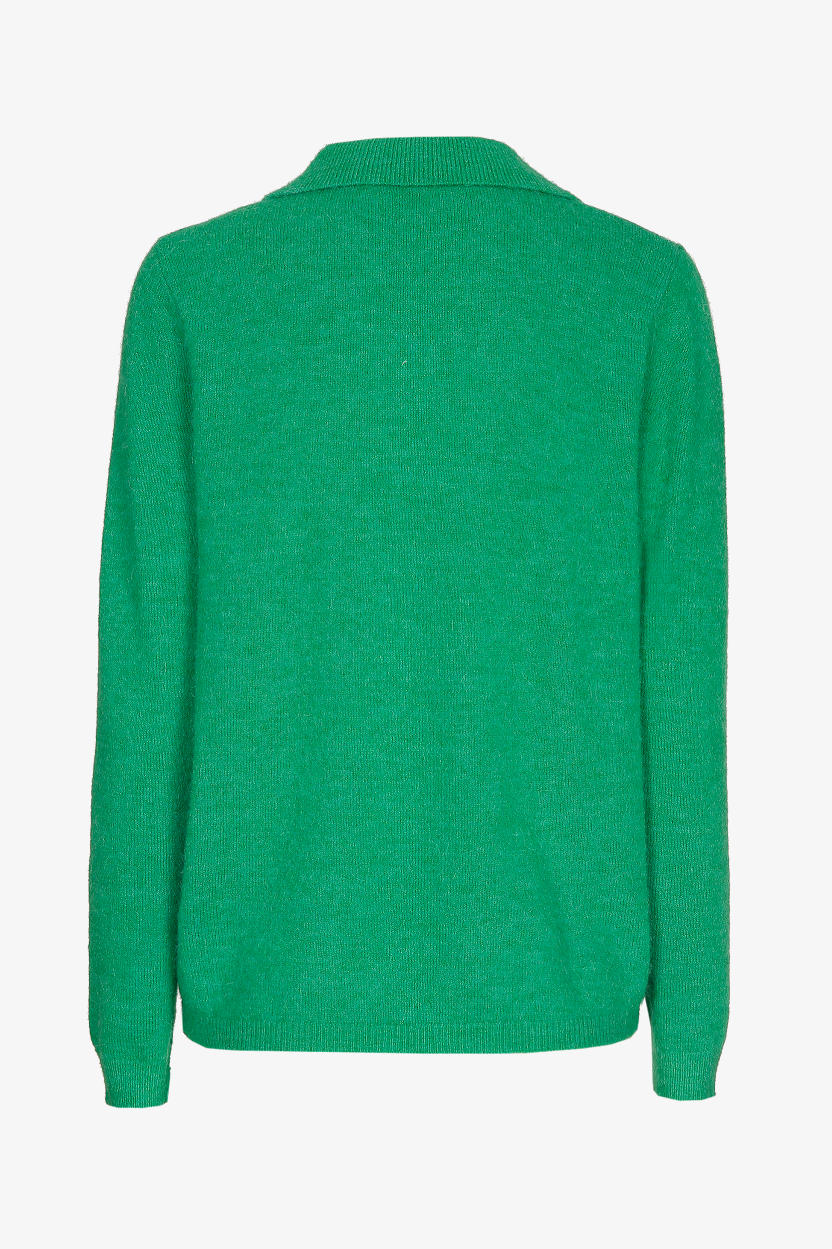 Pull polo en mélange d’alpaga