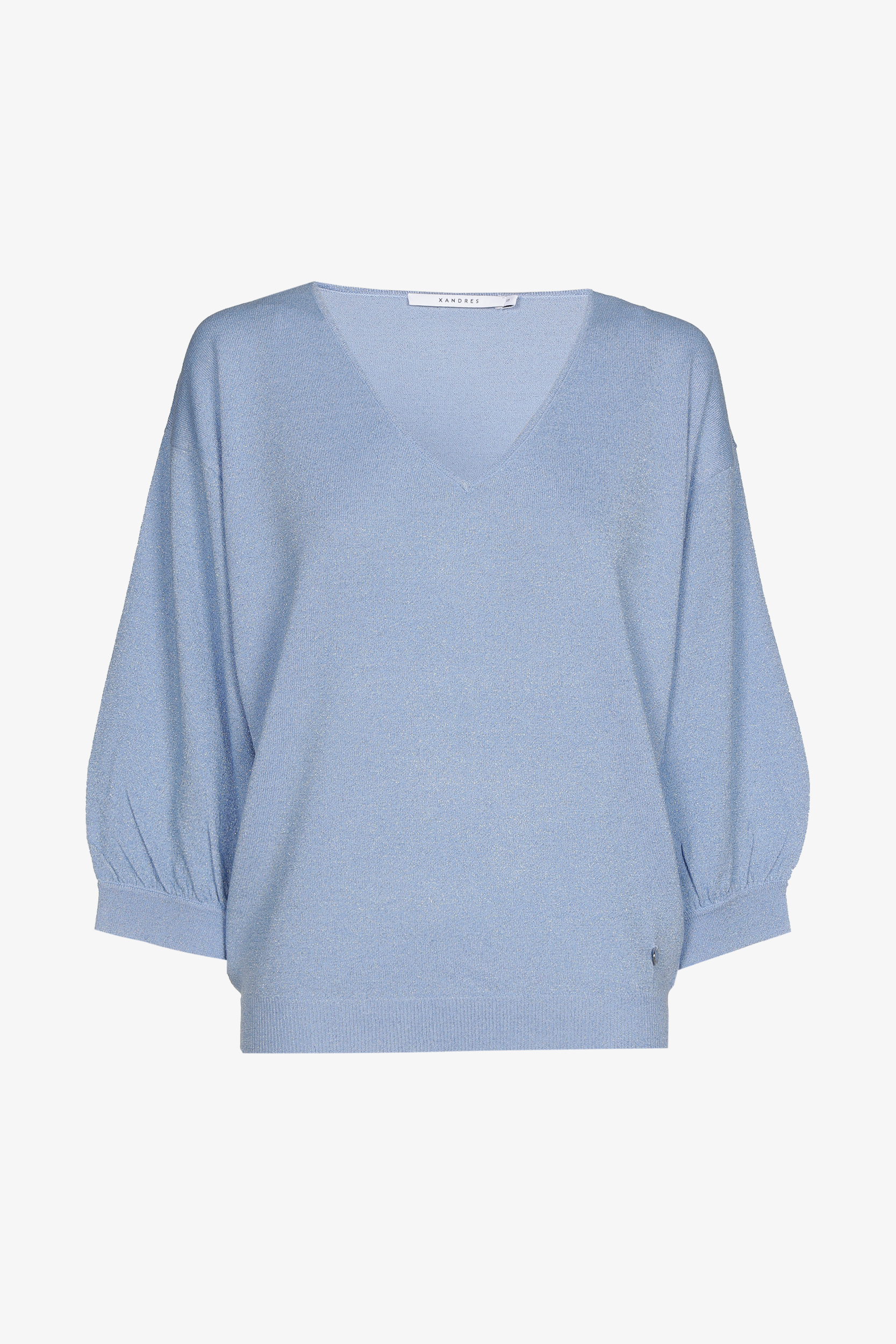 Lurex trui met V-hals