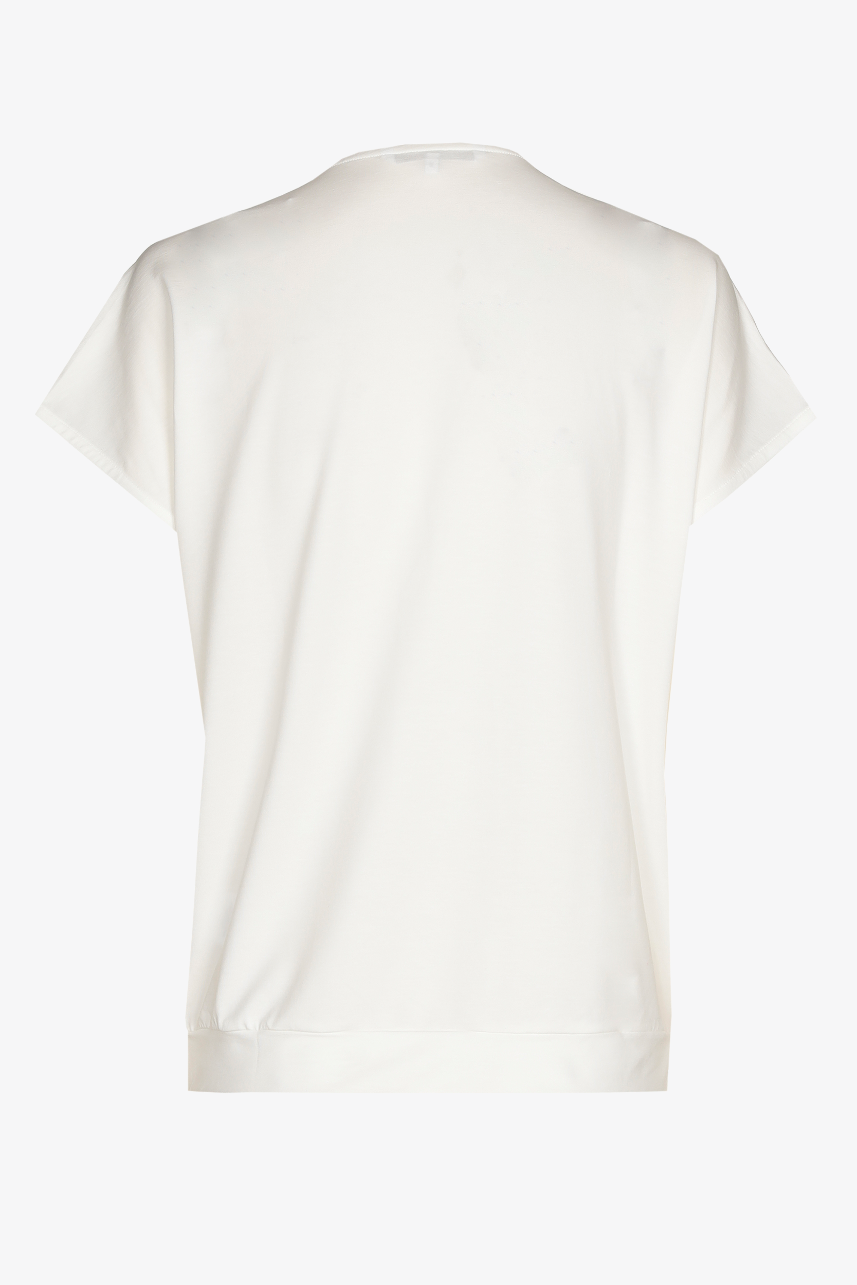 V-neck T-shirt with voile
