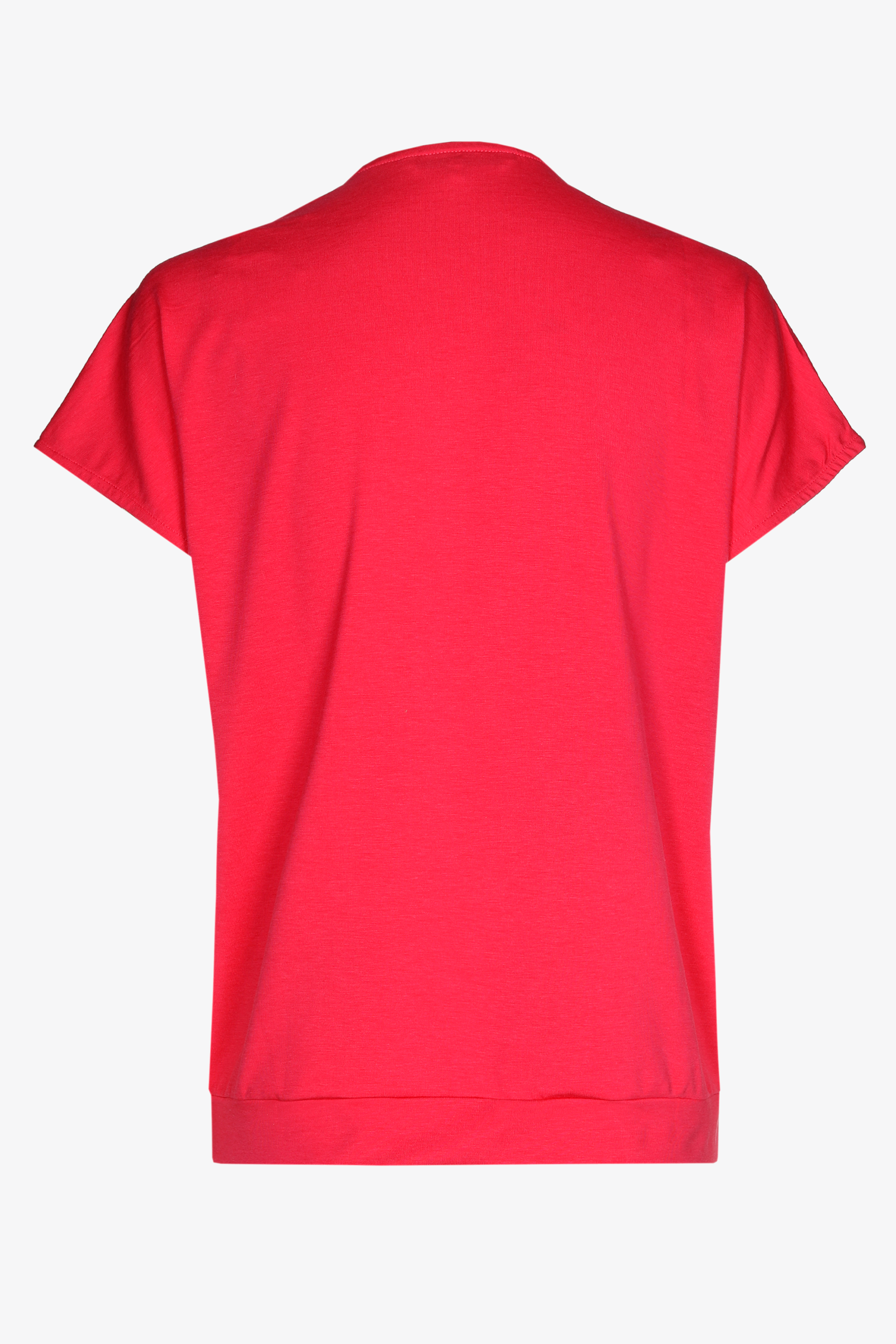 V-neck T-shirt with voile