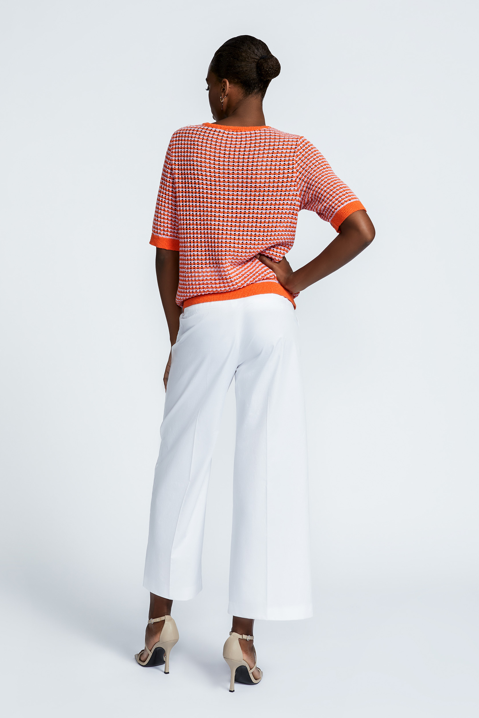 Ajour jumper in terrycloth
