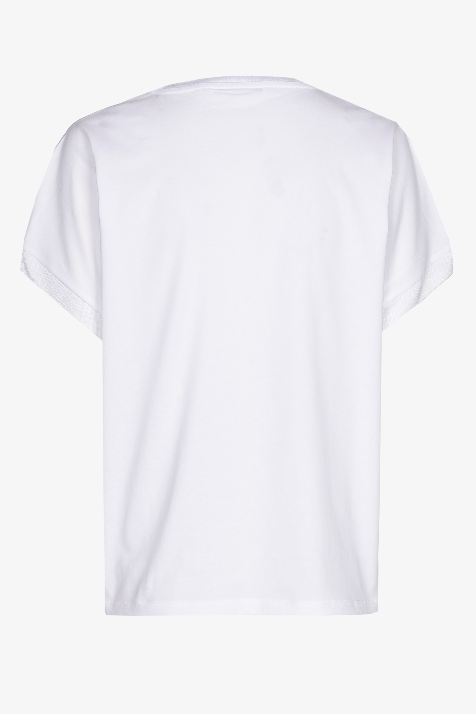 Baumwoll-T-Shirt mit V-Ausschnitt