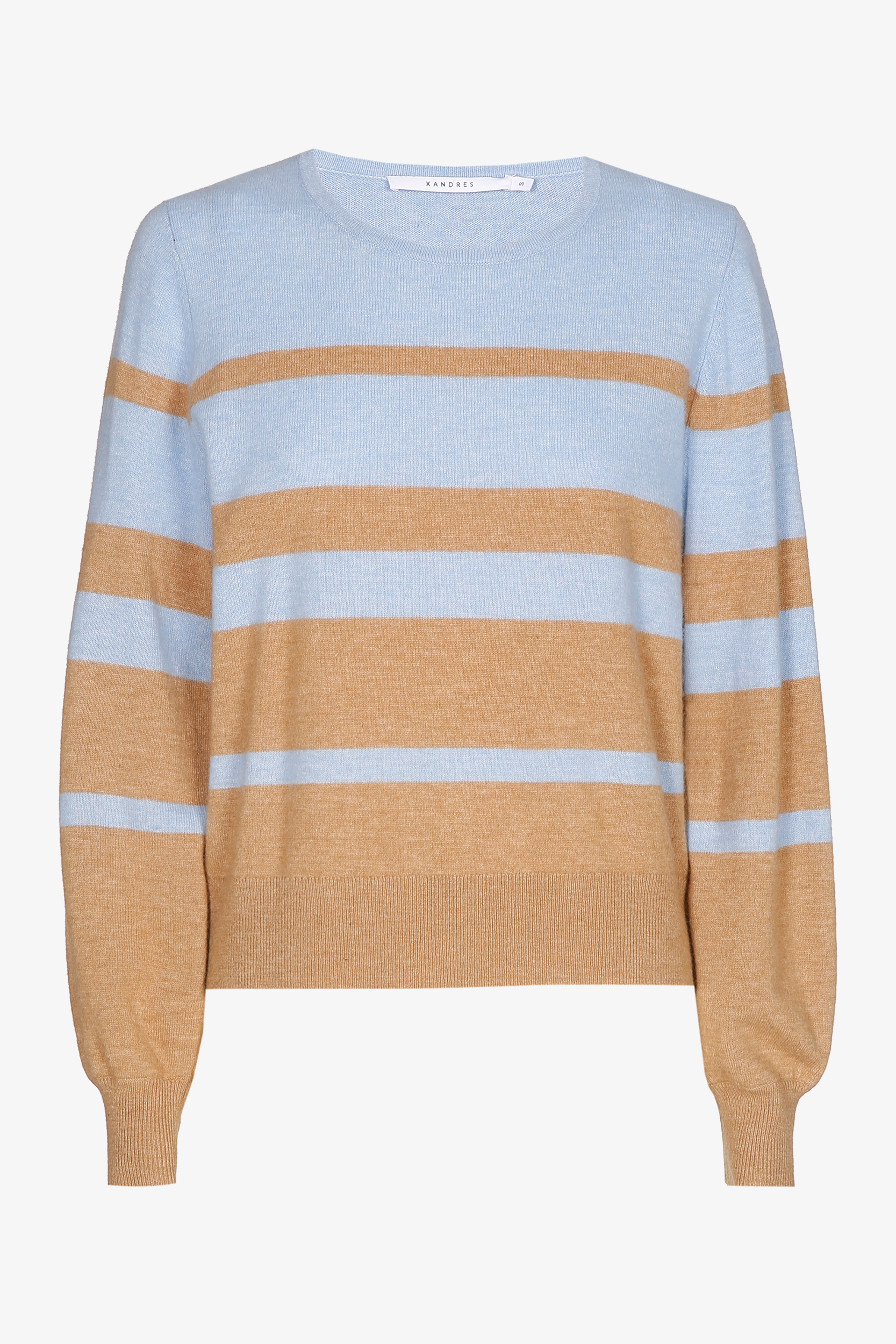 Pull rayé en mélange de cachemire