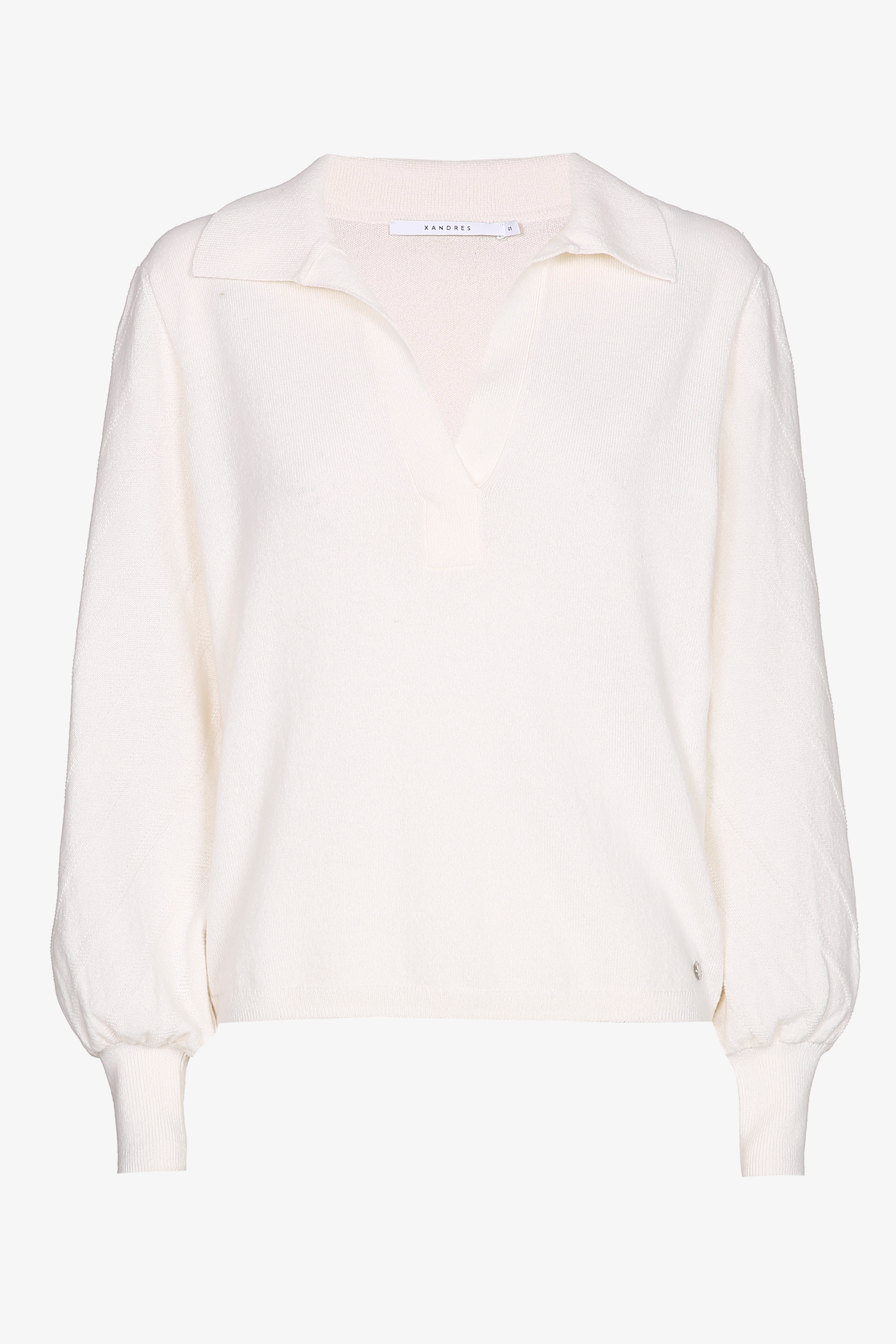 Pullover with polo collar