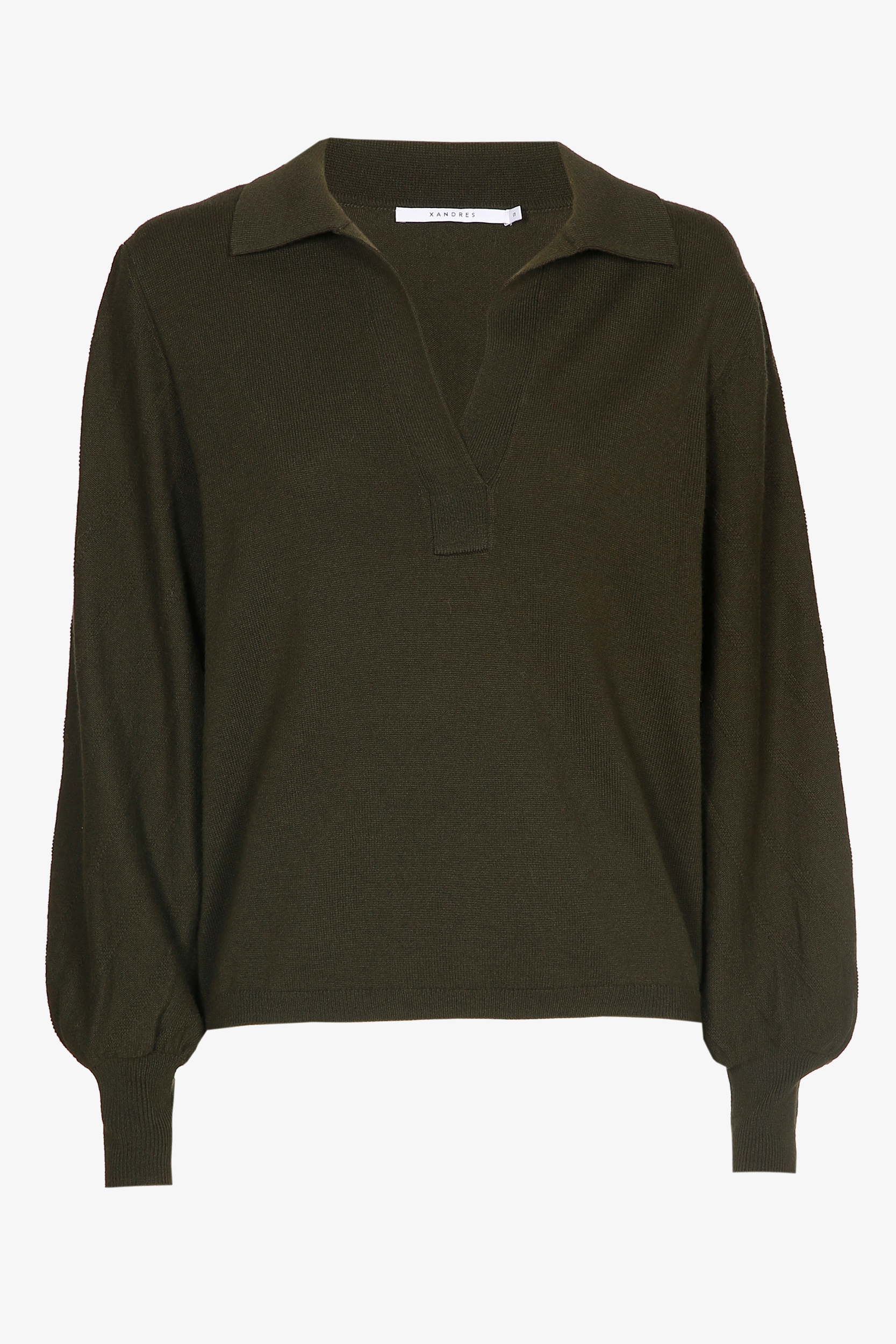 Pullover with polo collar