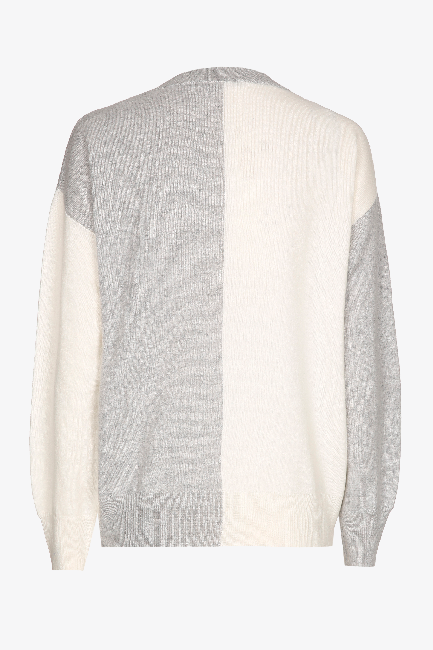 Two-tone cashmere pullover