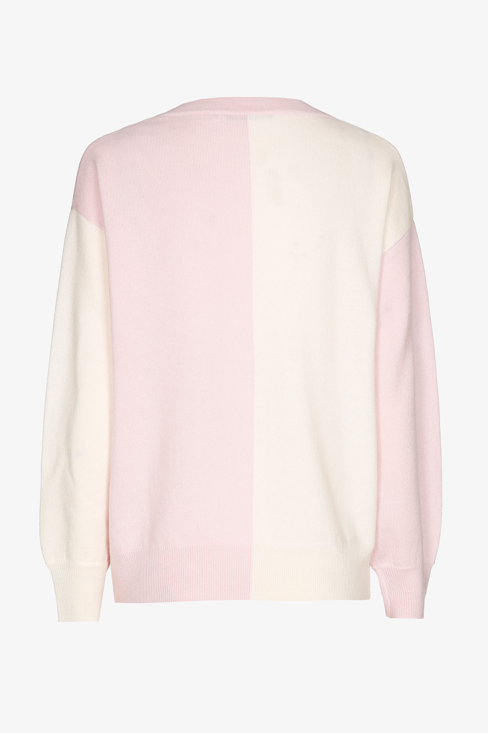 Two-tone cashmere pullover