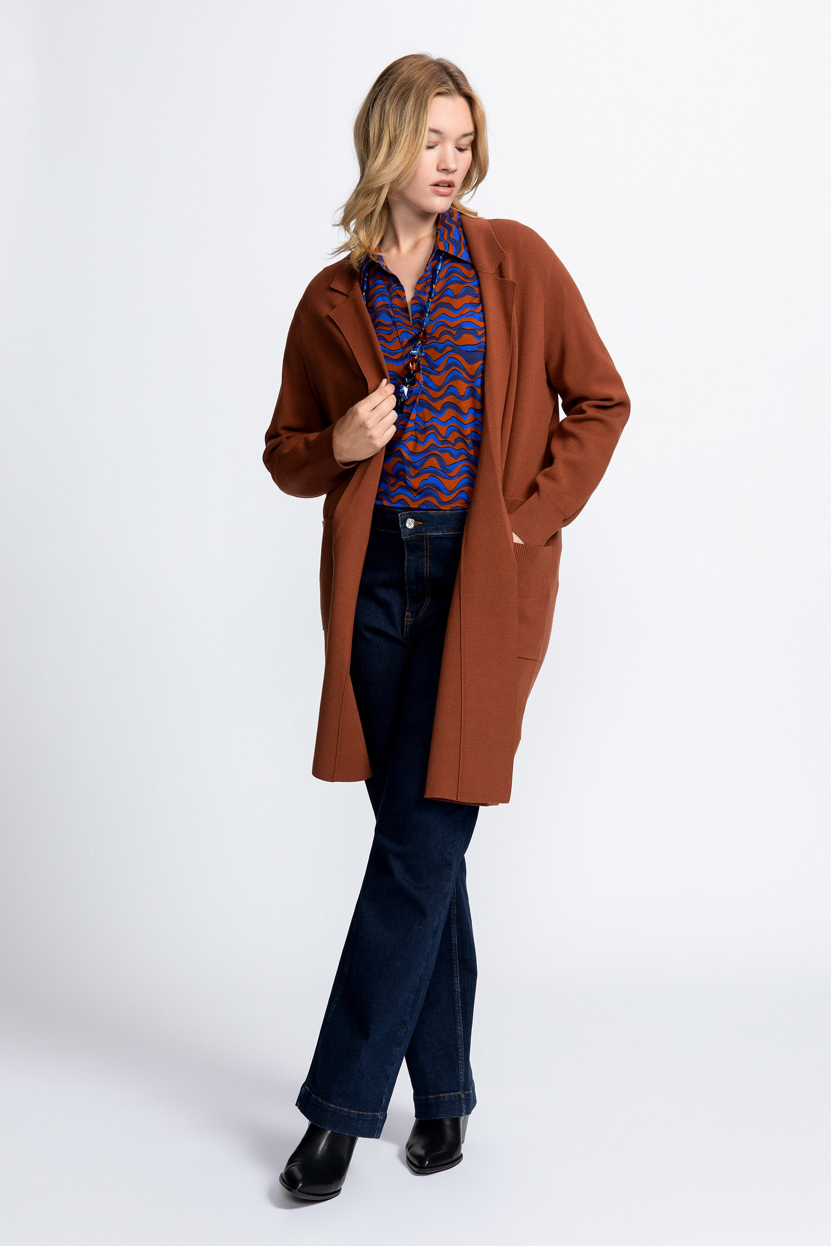 Gilet long ouvert
