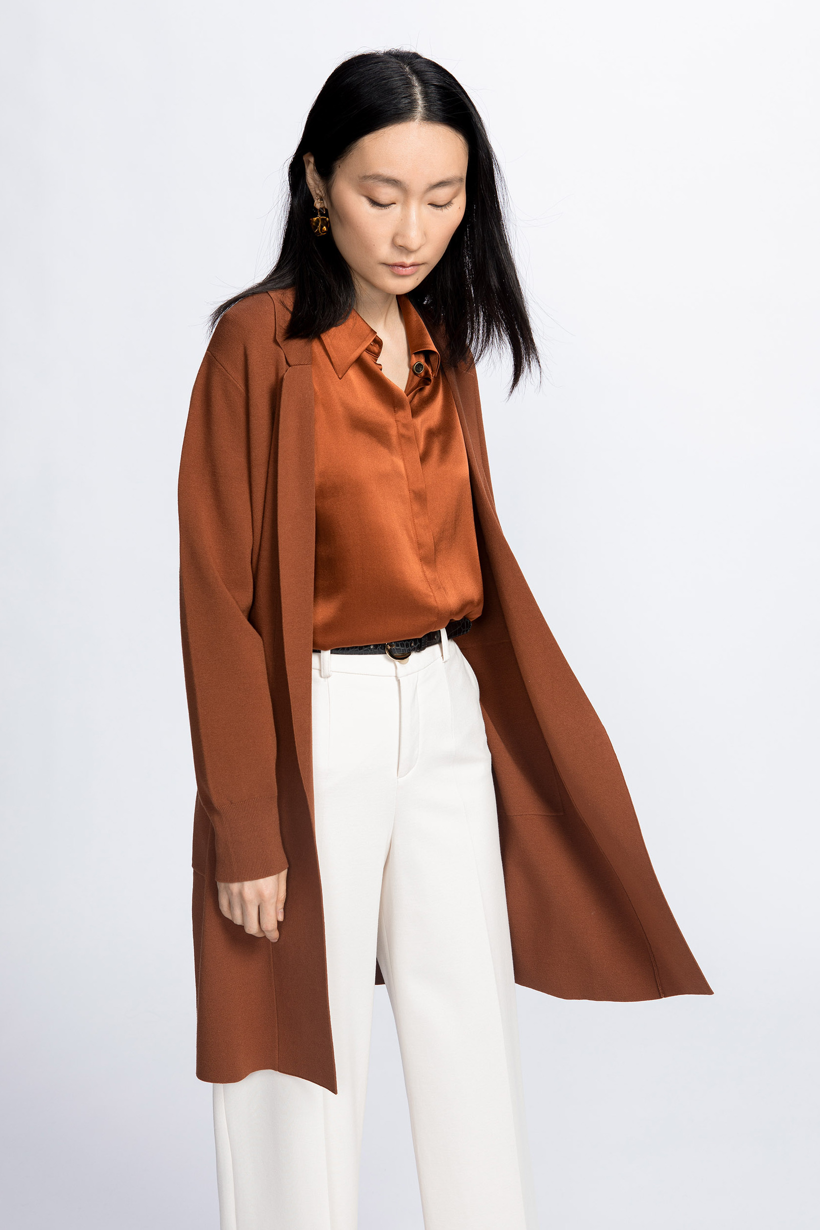 Gilet long ouvert