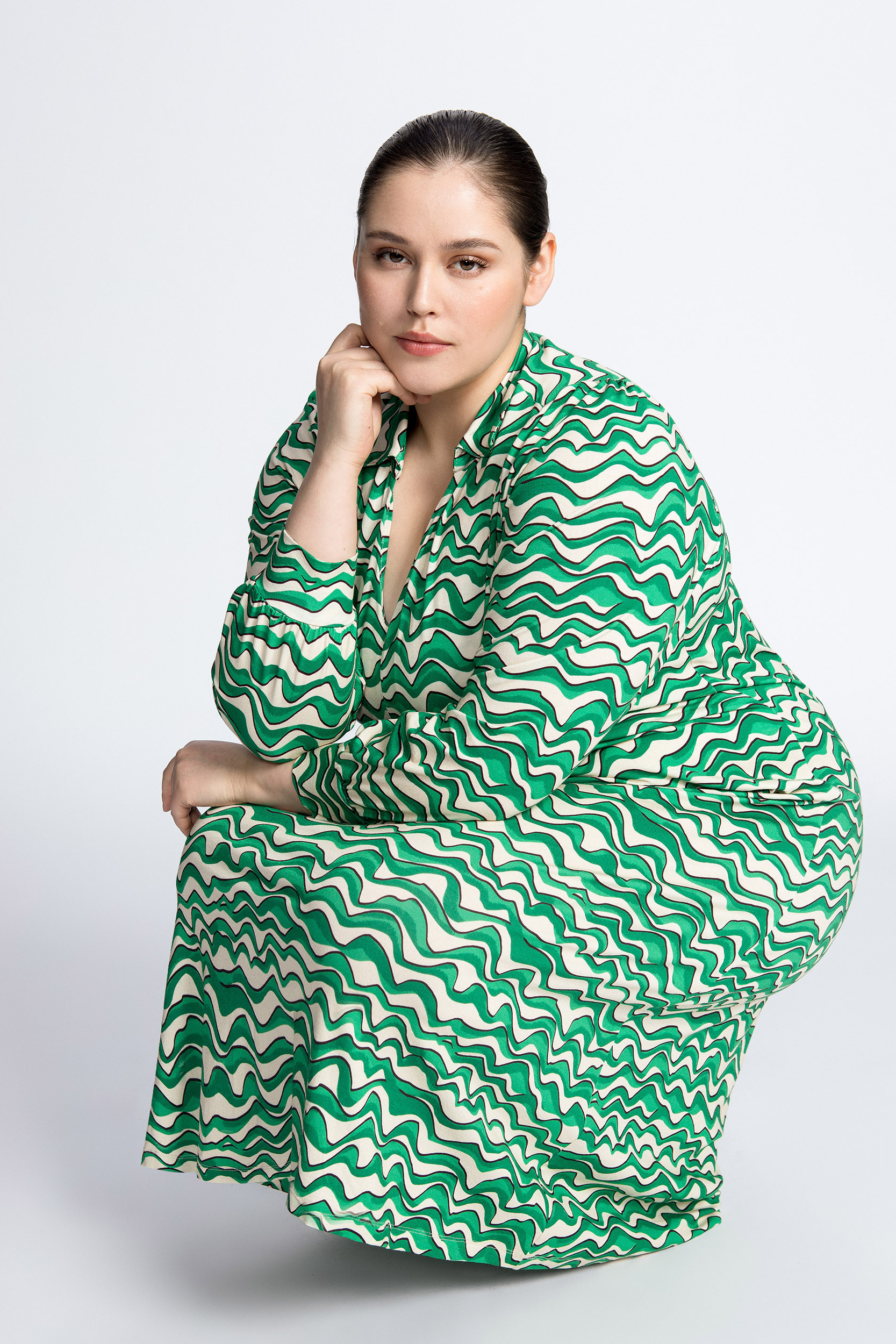 Dress with graphic print