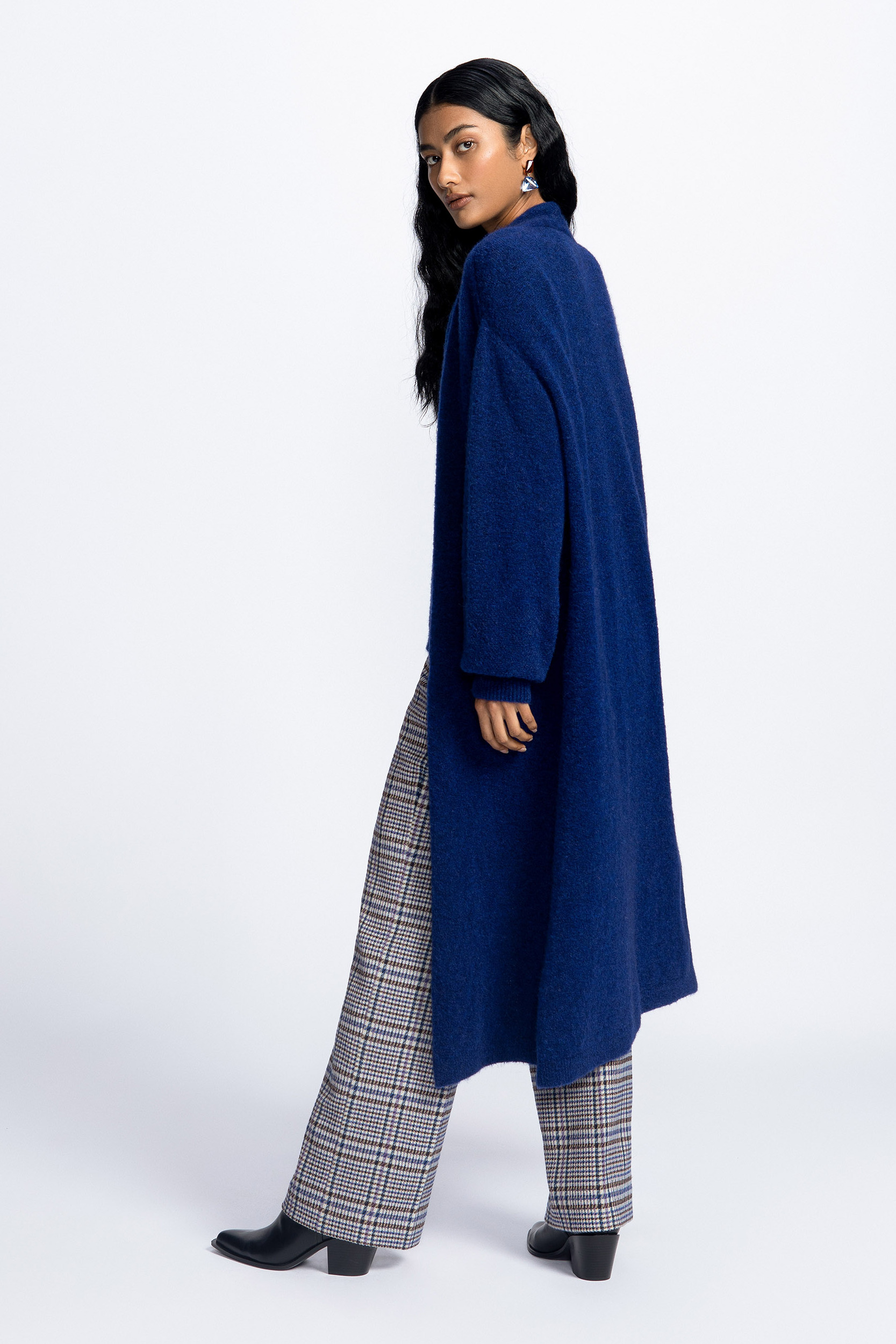 Gilet long en laine mérinos