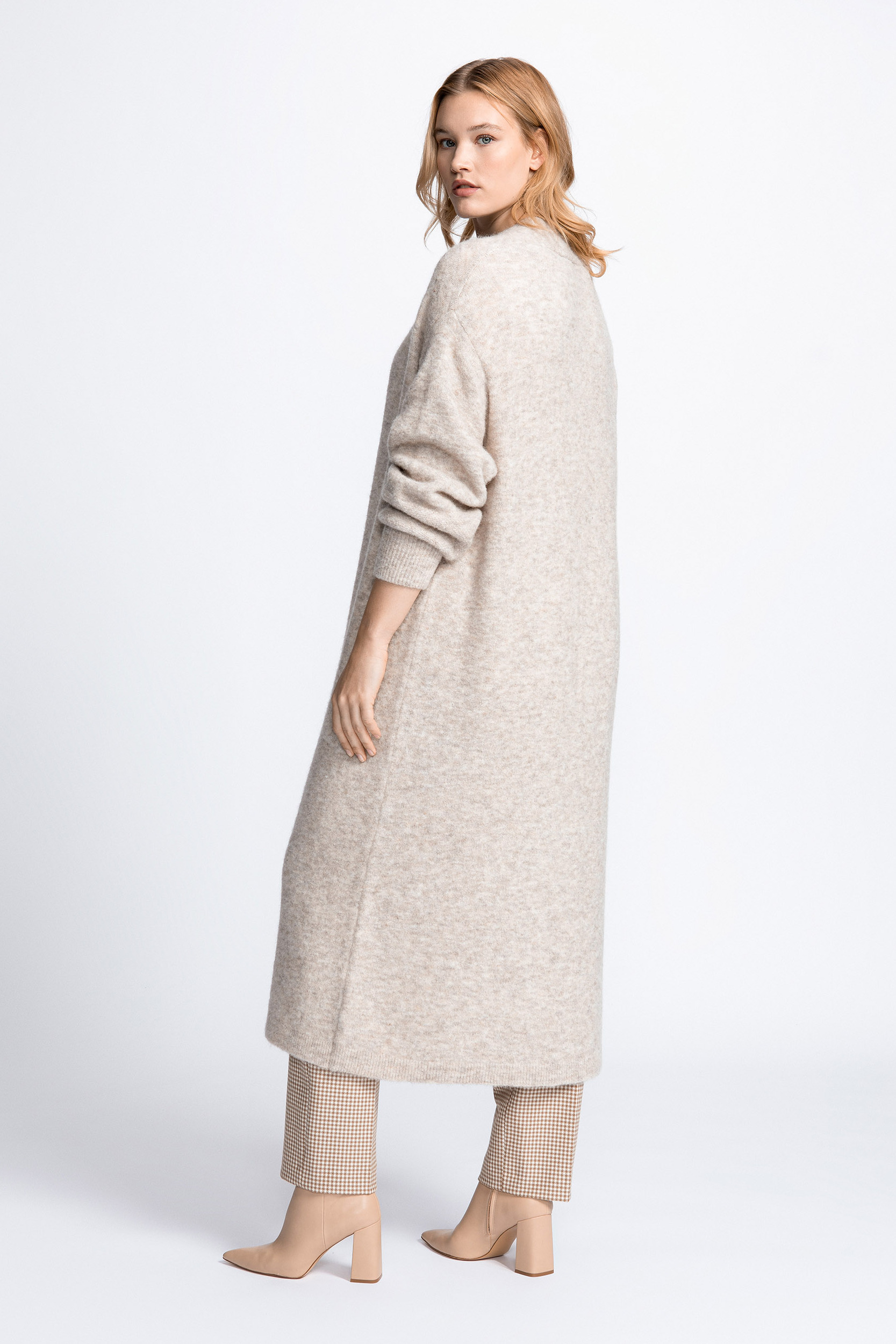 Gilet long en laine mérinos