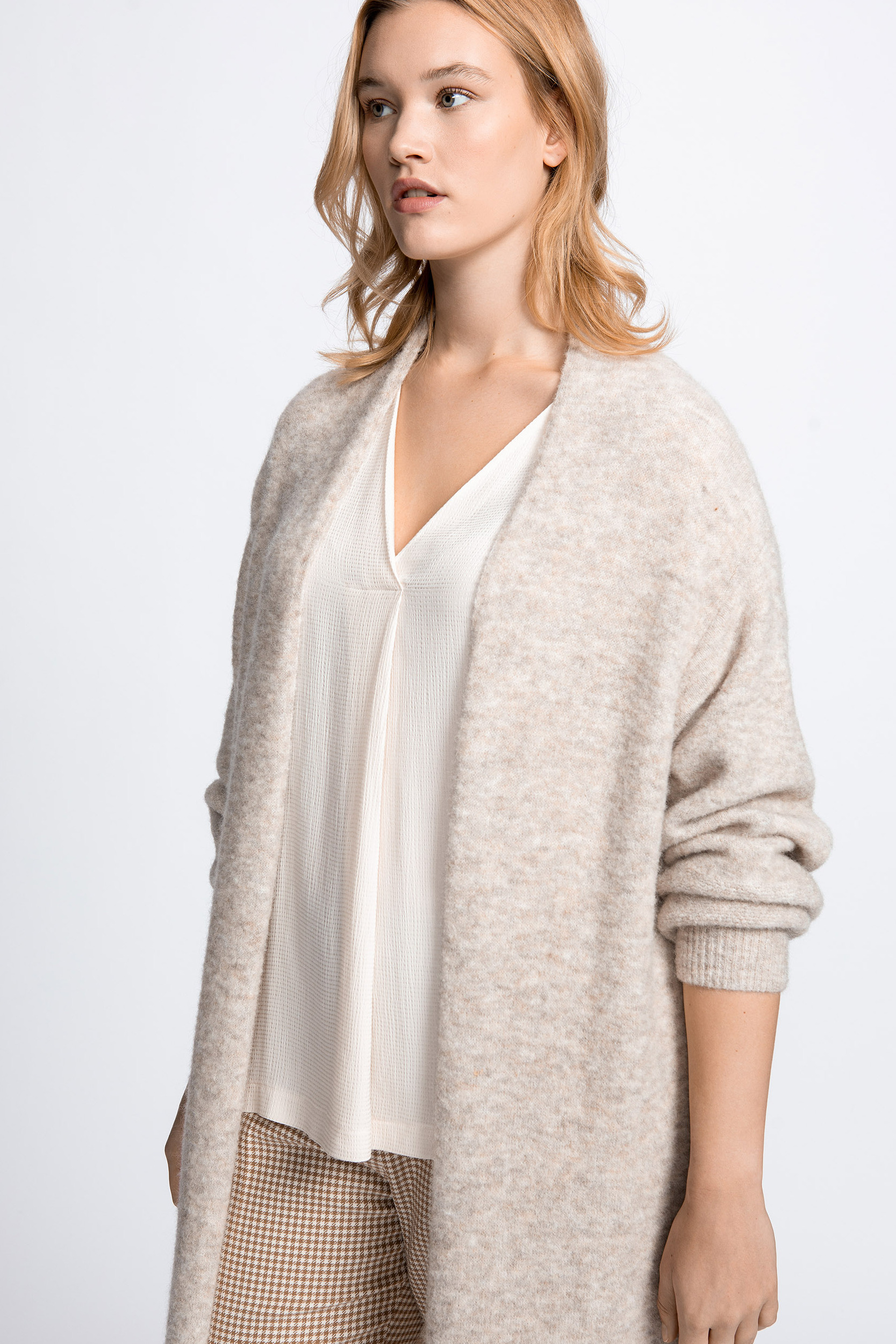 Gilet long en laine mérinos