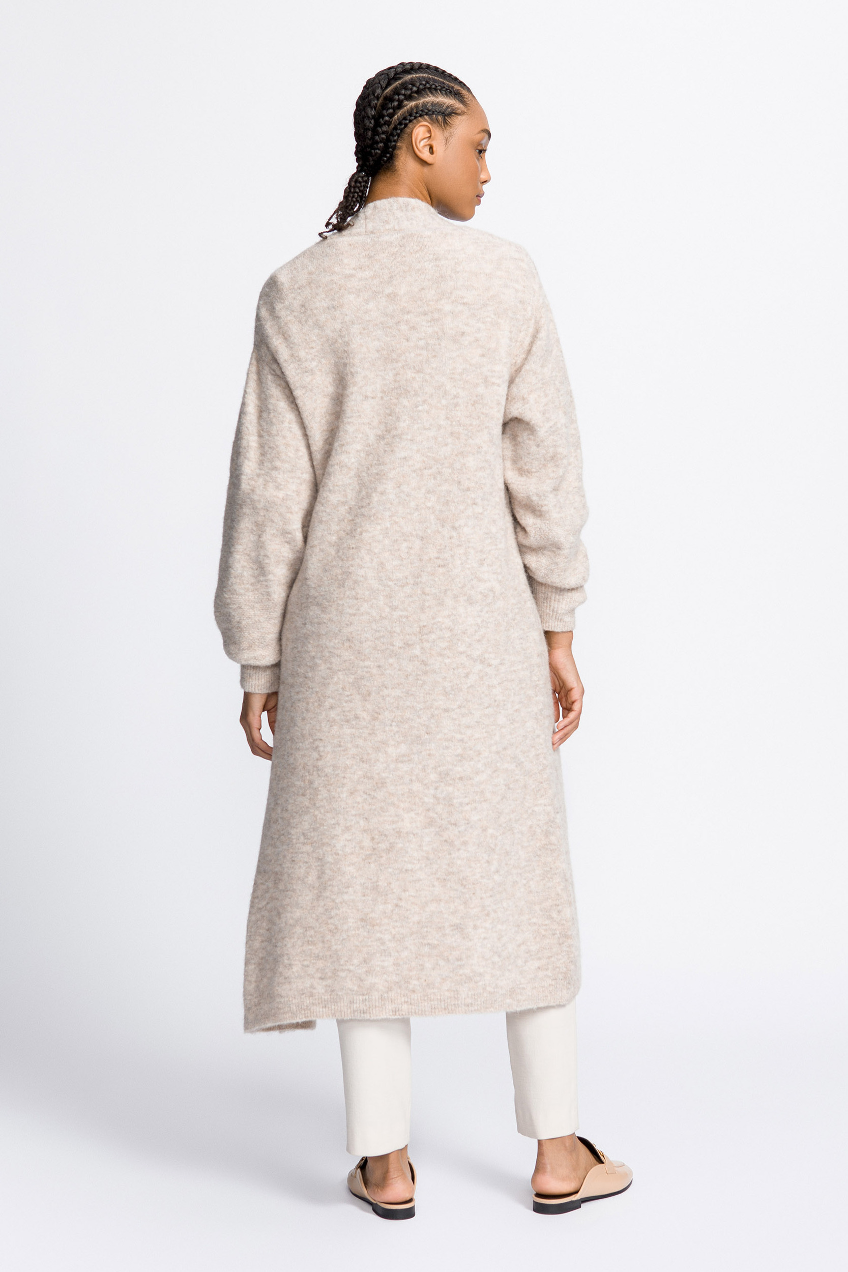 Gilet long en laine mérinos
