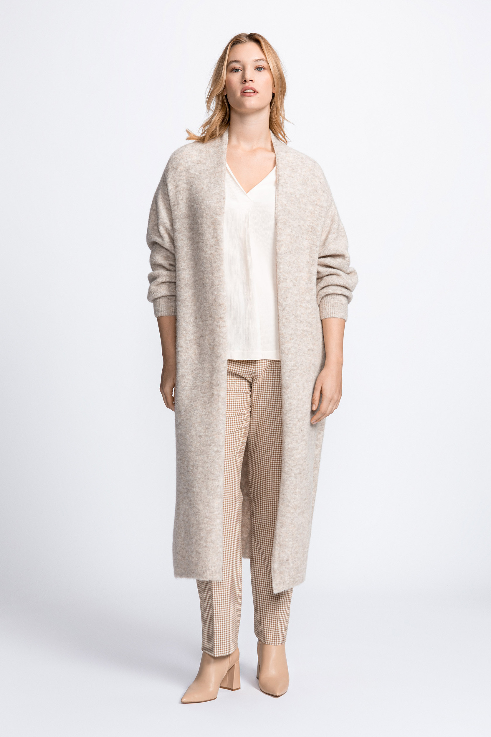 Gilet long en laine mérinos