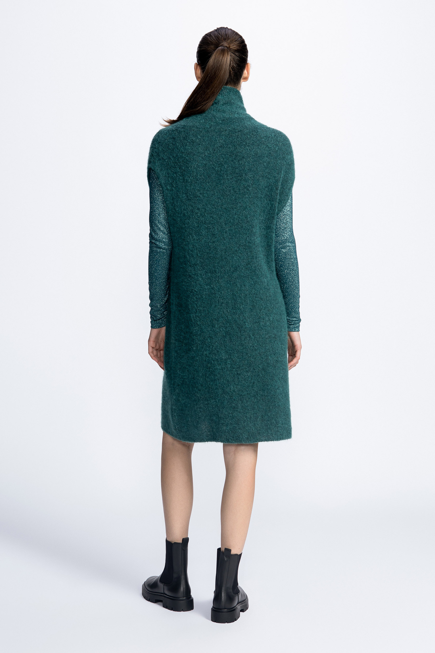 Robe sans manches contenant de la laine d’alpaga