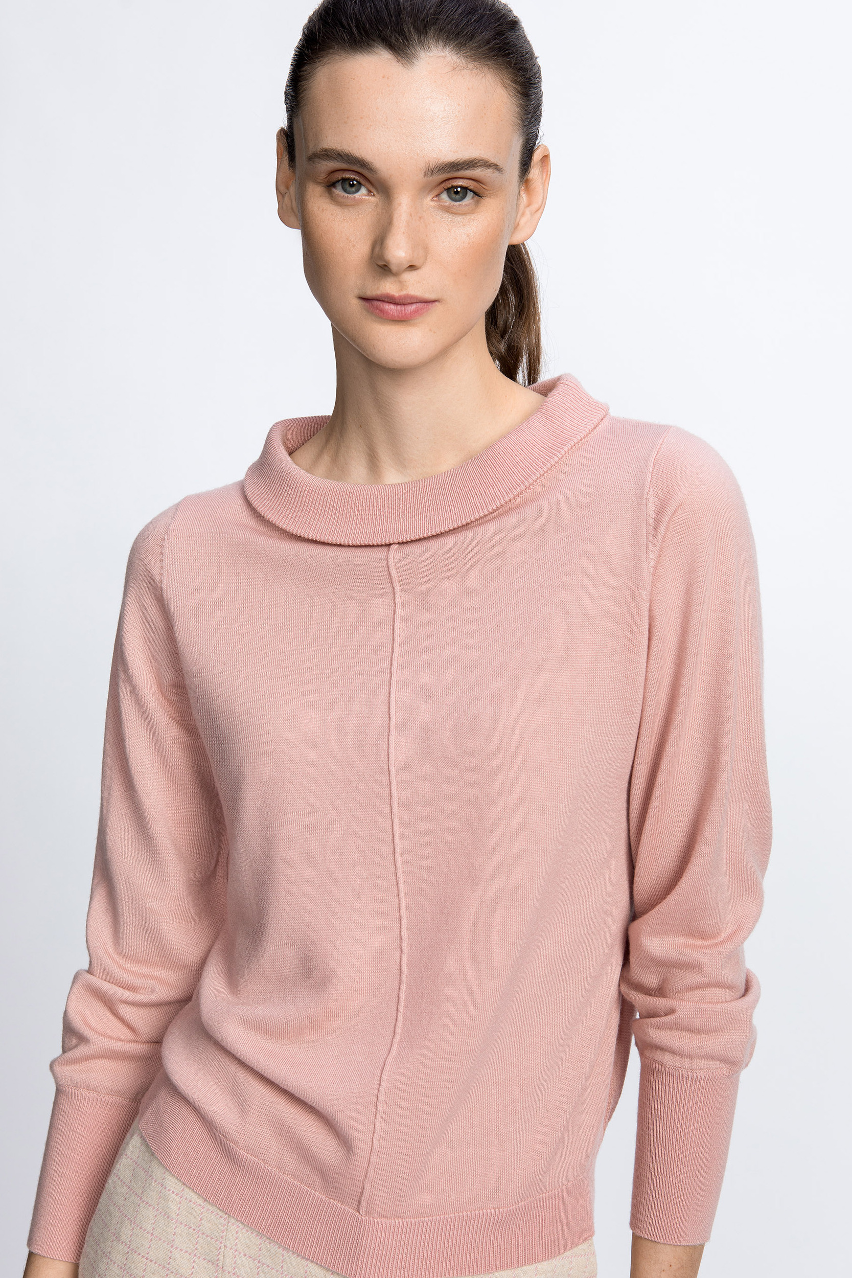 Pullover aus Merinowolle mit U-Boot-Ausschnitt