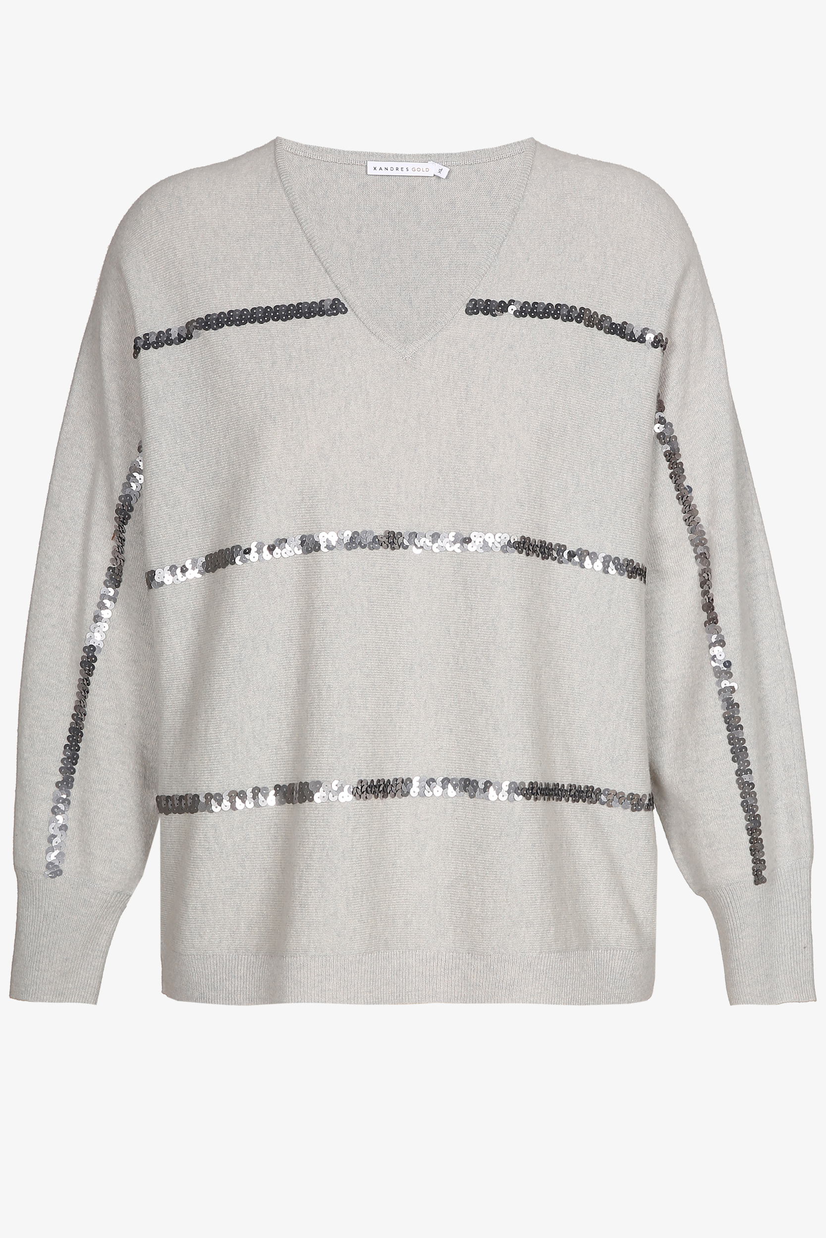 Wollpullover mit Pailletten