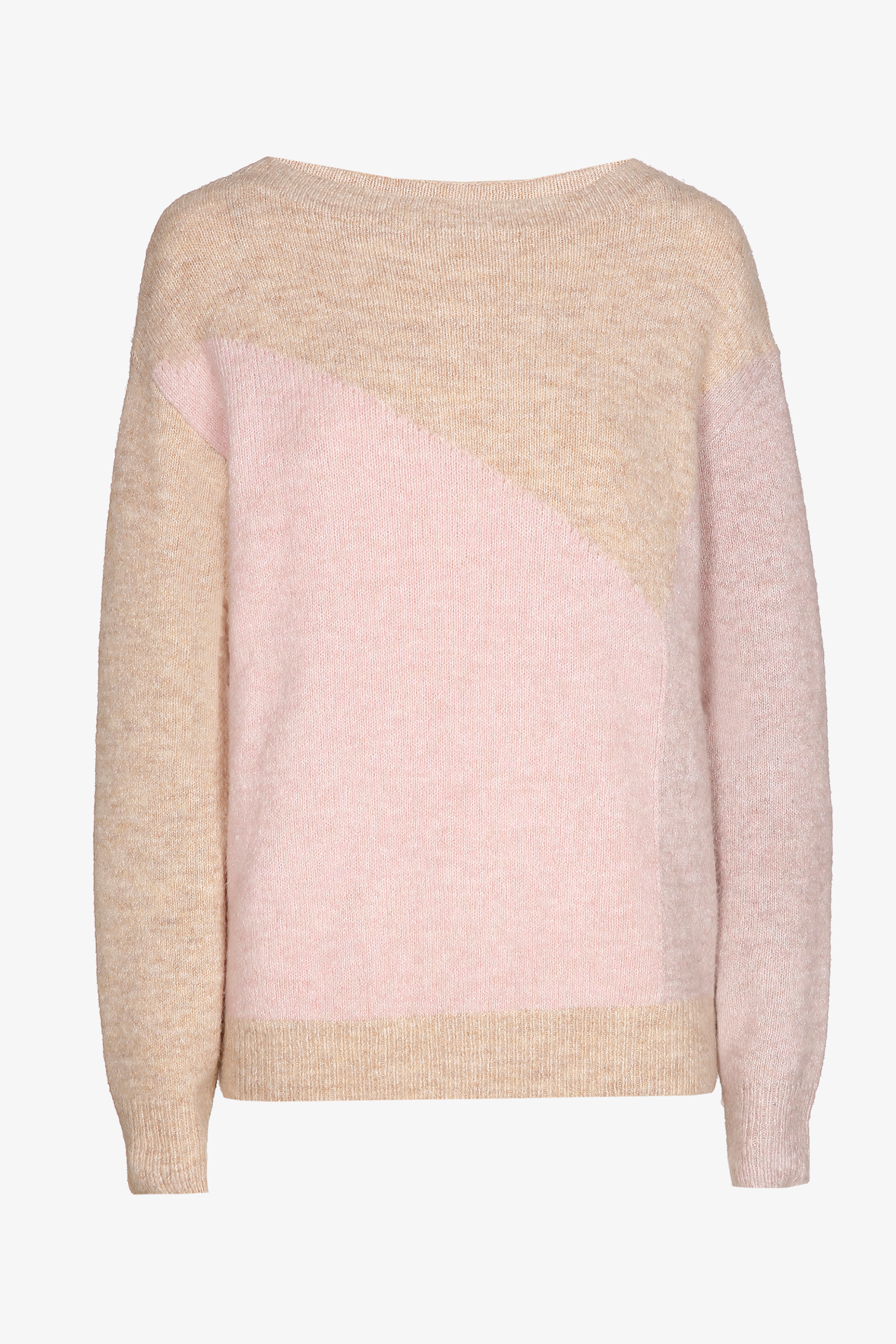 Mehrfarbiger Pullover mit Rundhalsausschnitt