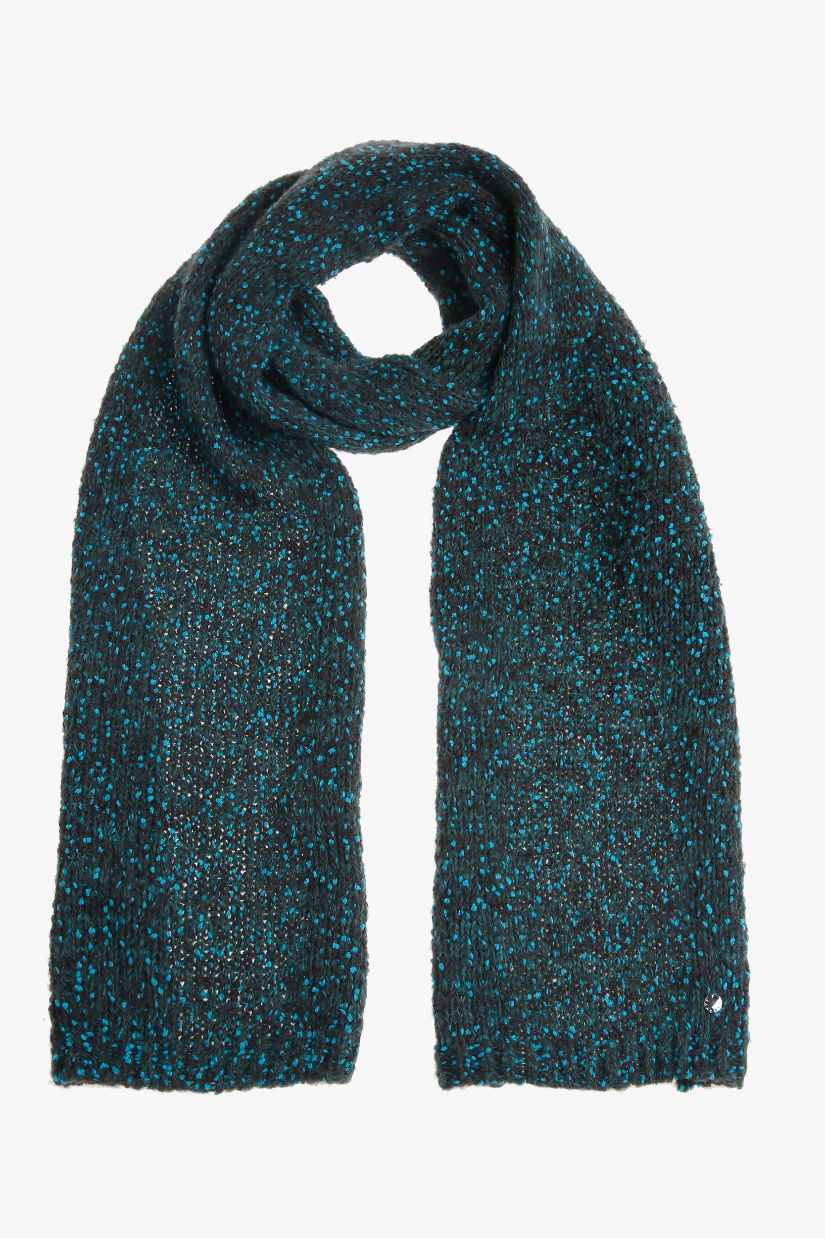Scarf with fluorescent pompom