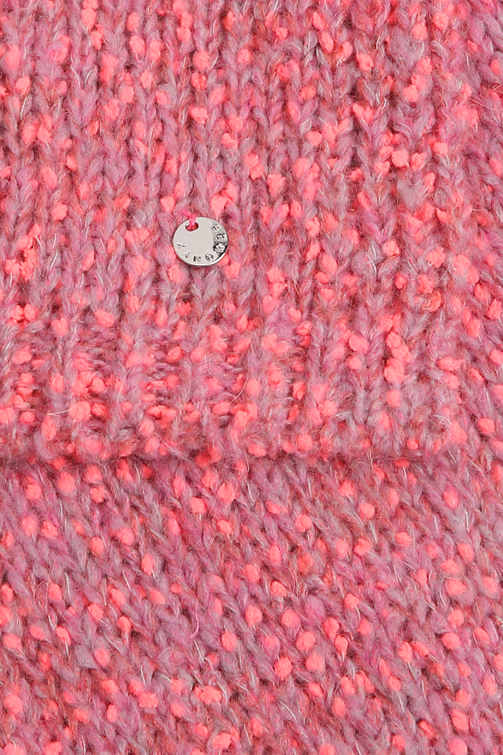 Écharpe avec pompon fluo