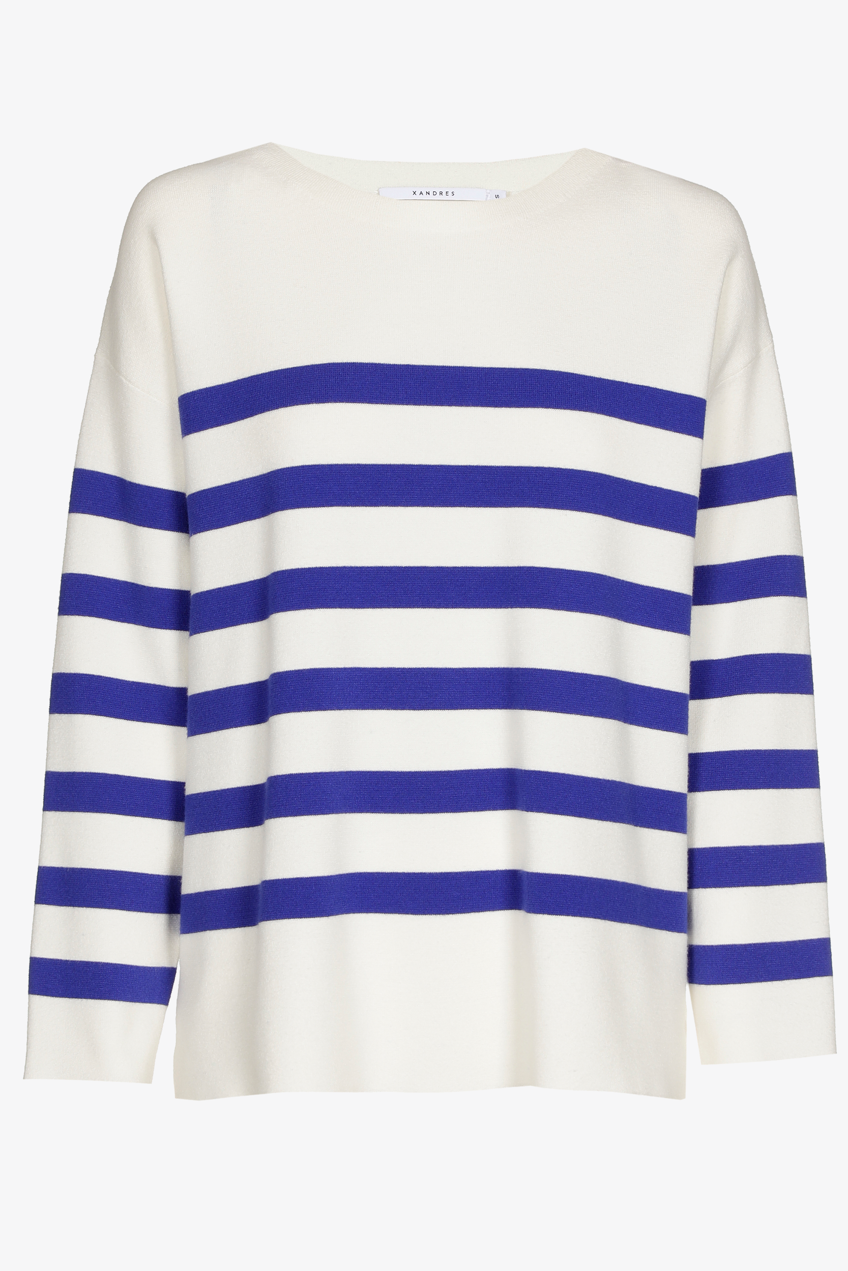 Striped jumper with round neck