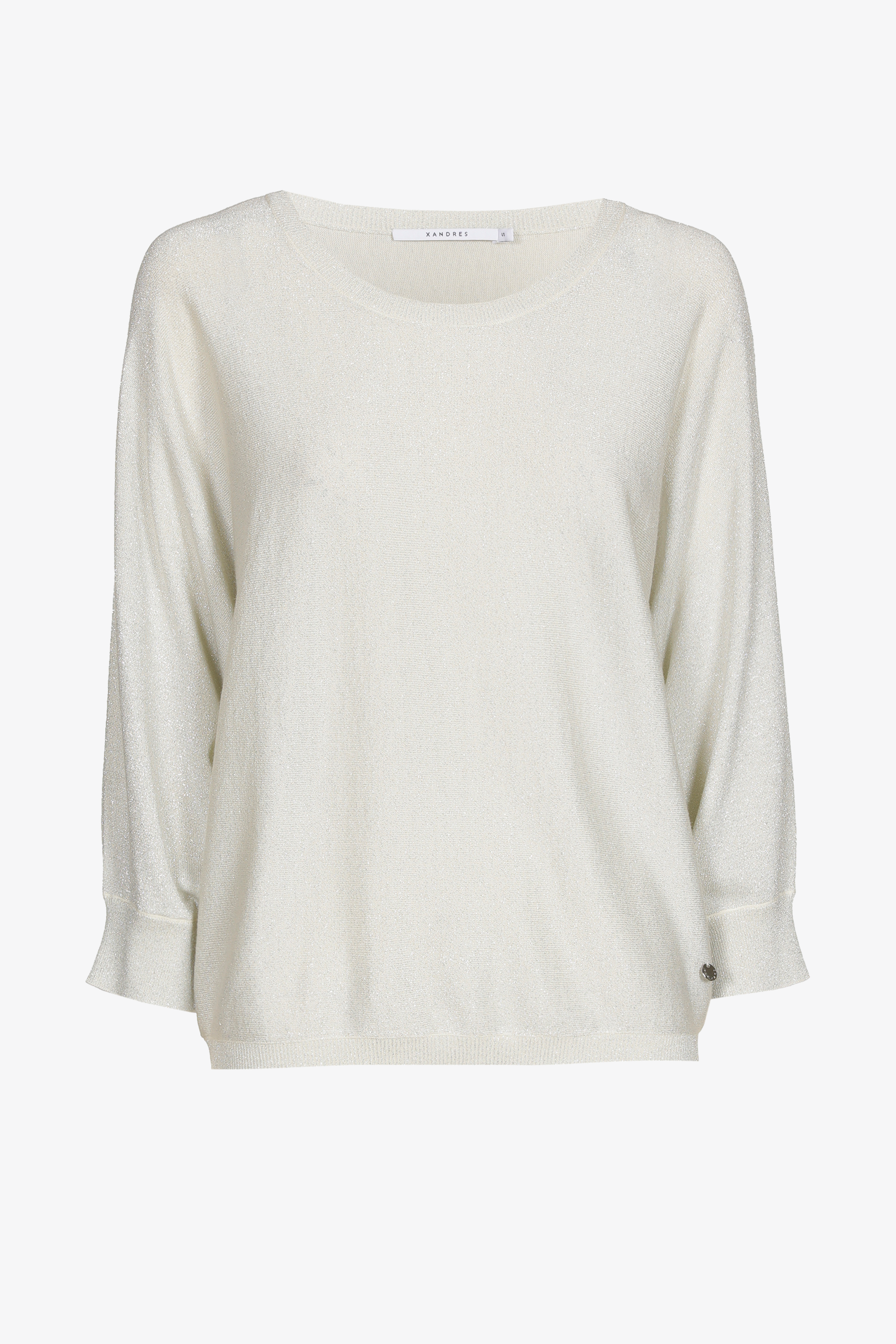 Soepelvallende lurex pull