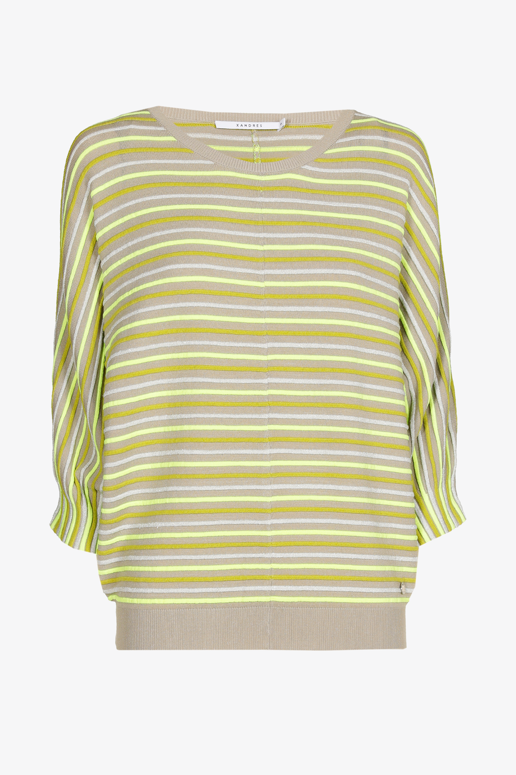 Gestreepte pull met pofmouw