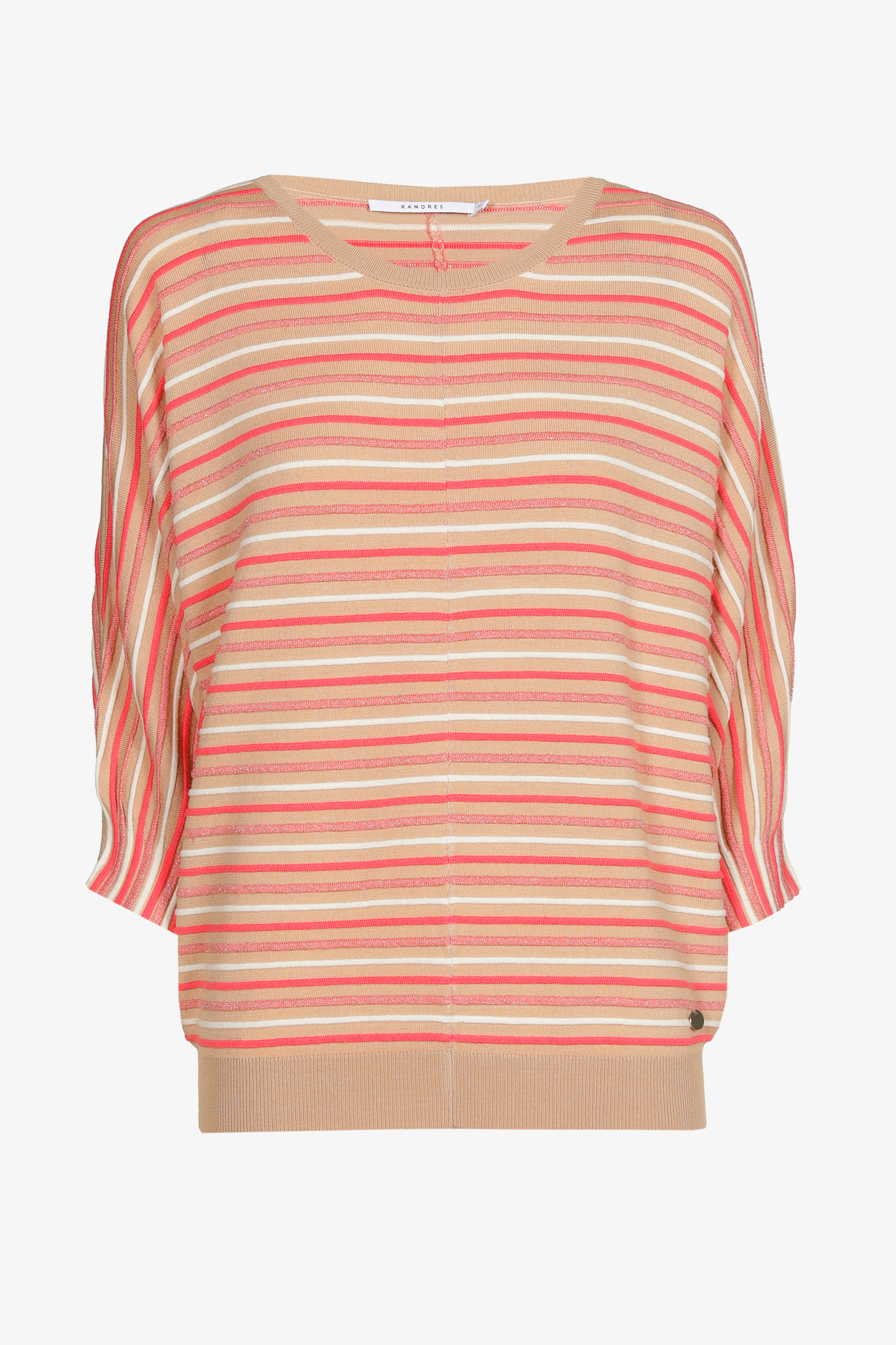 Gestreepte pull met pofmouw