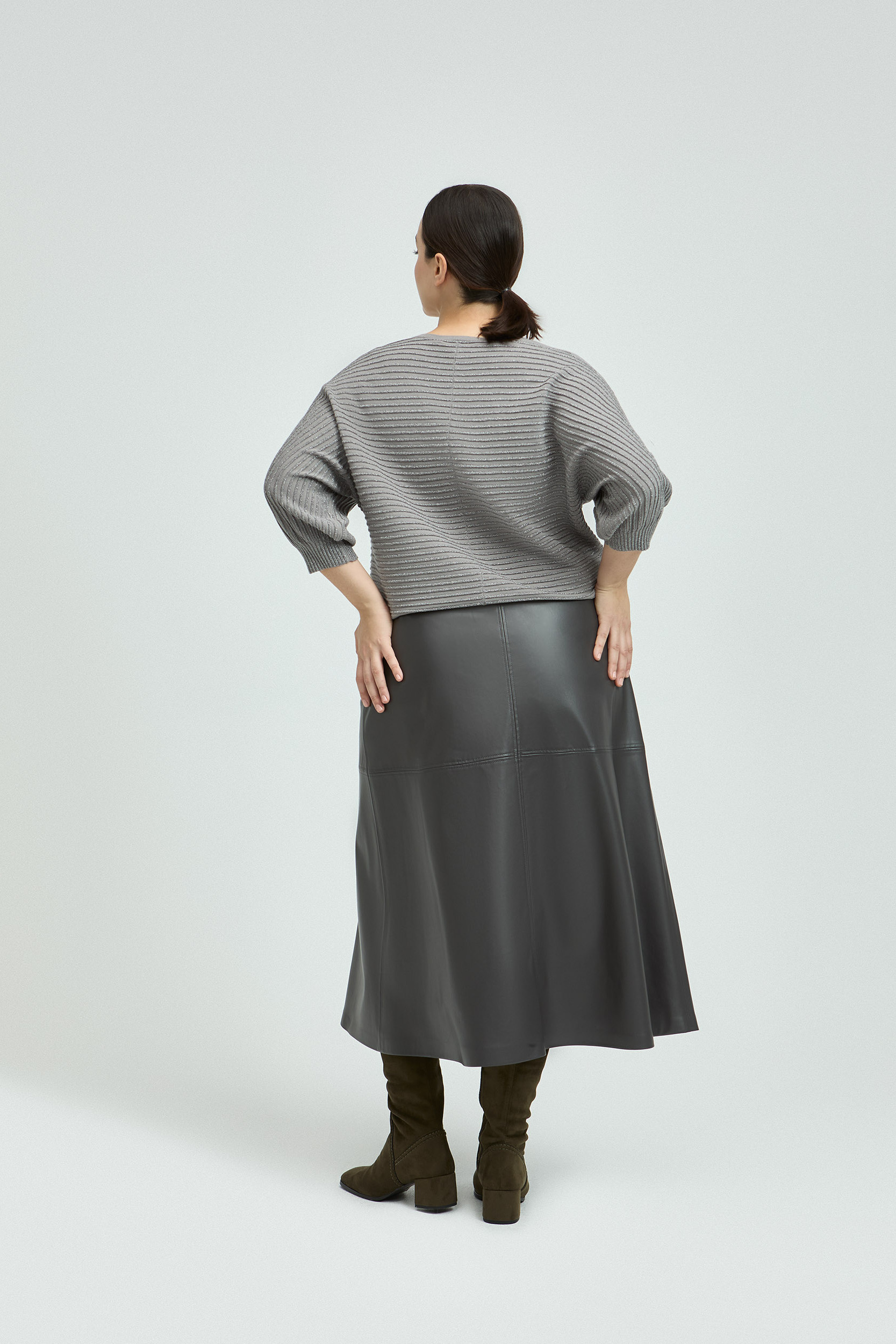 Trui in lurex met ronde hals
