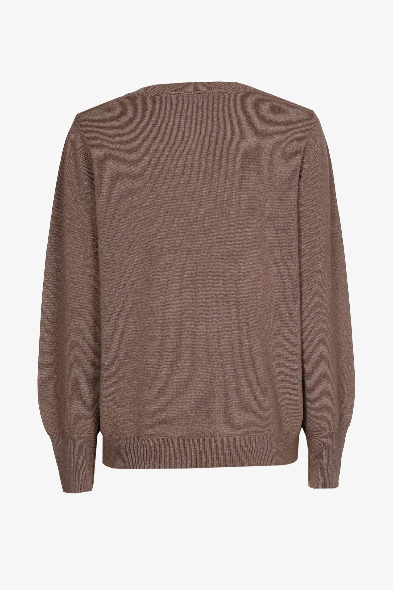 Wollen pull met plooidetail 