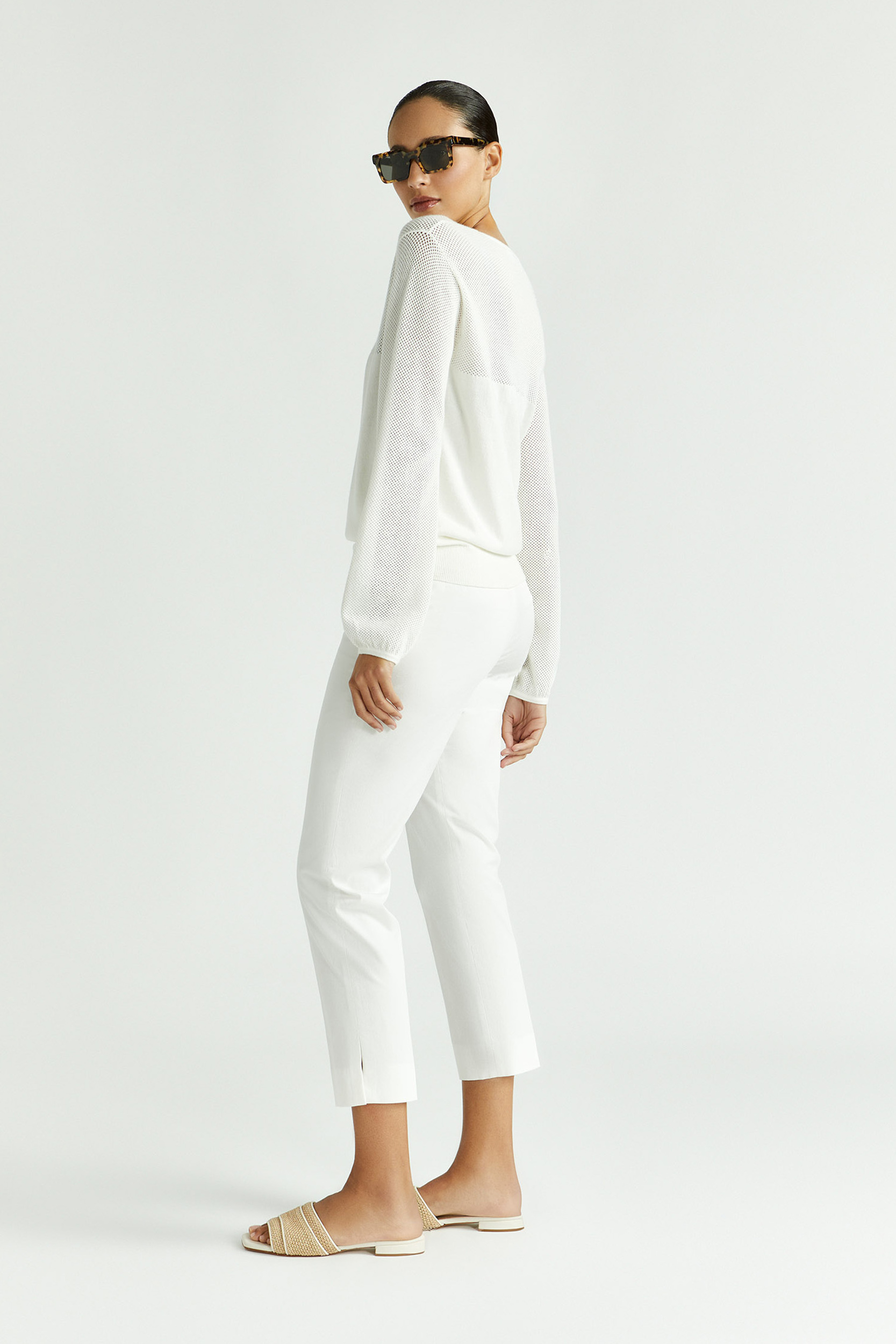 Pull doux en maille ajourée