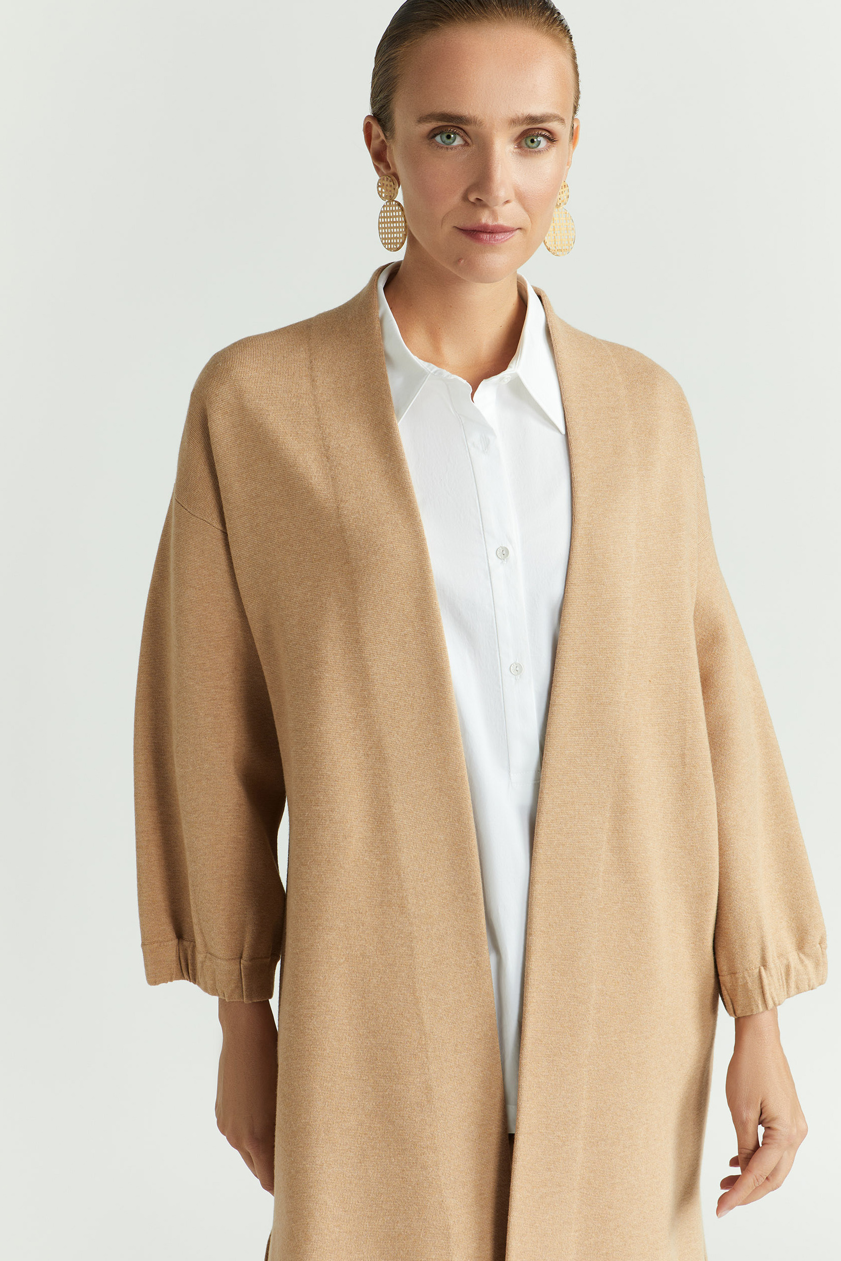 Gilet long sans fermeture