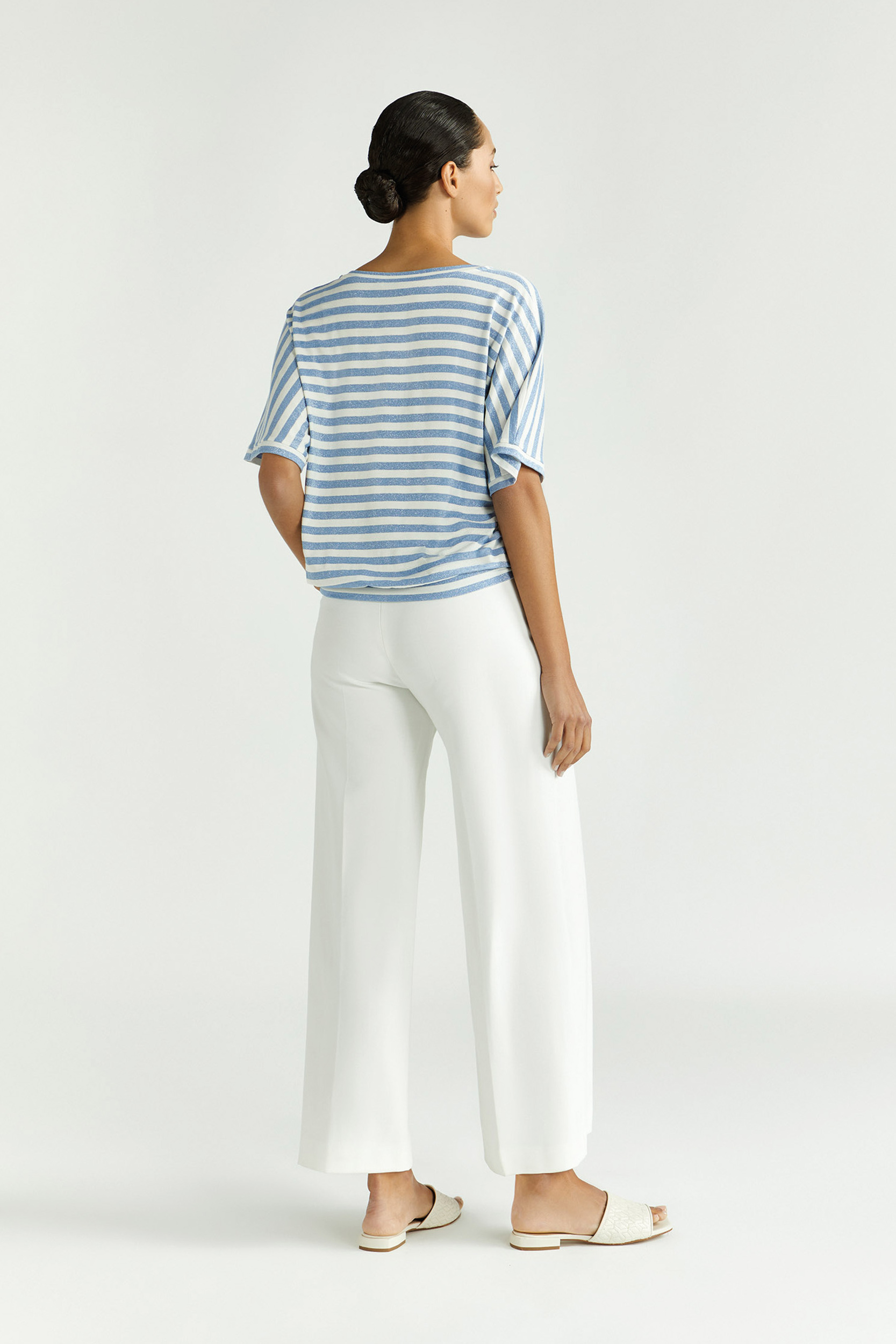Gestreept T-shirt met lurex