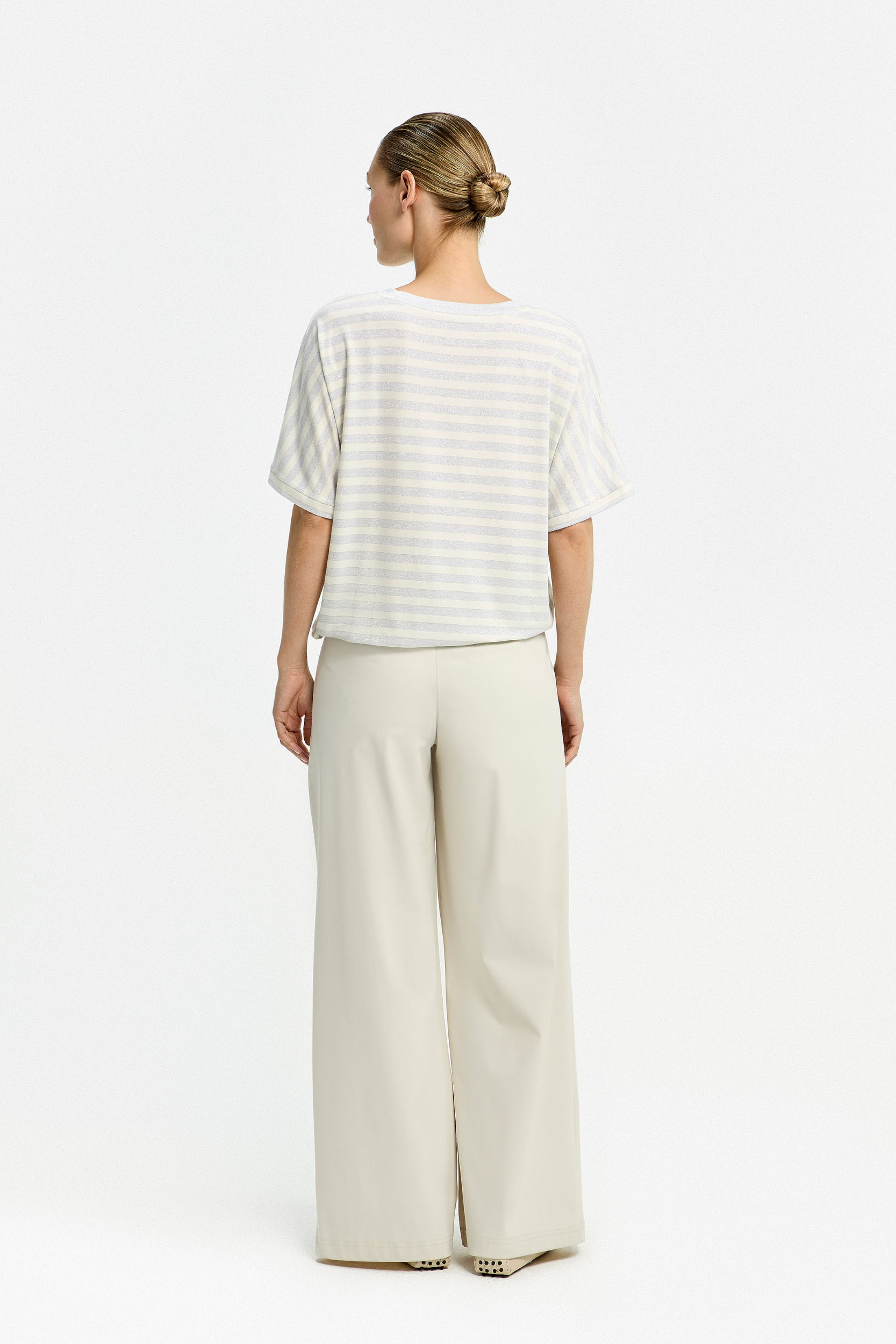 T-shirt with lurex stripes